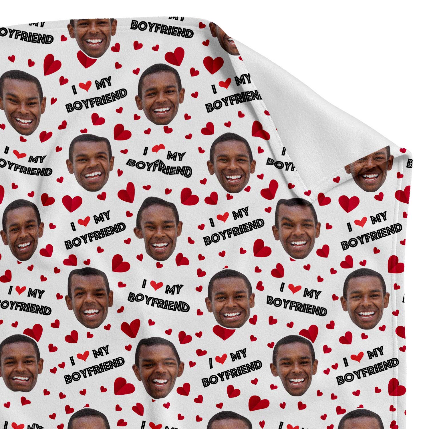 I Love My Boyfriend Personalized Blanket