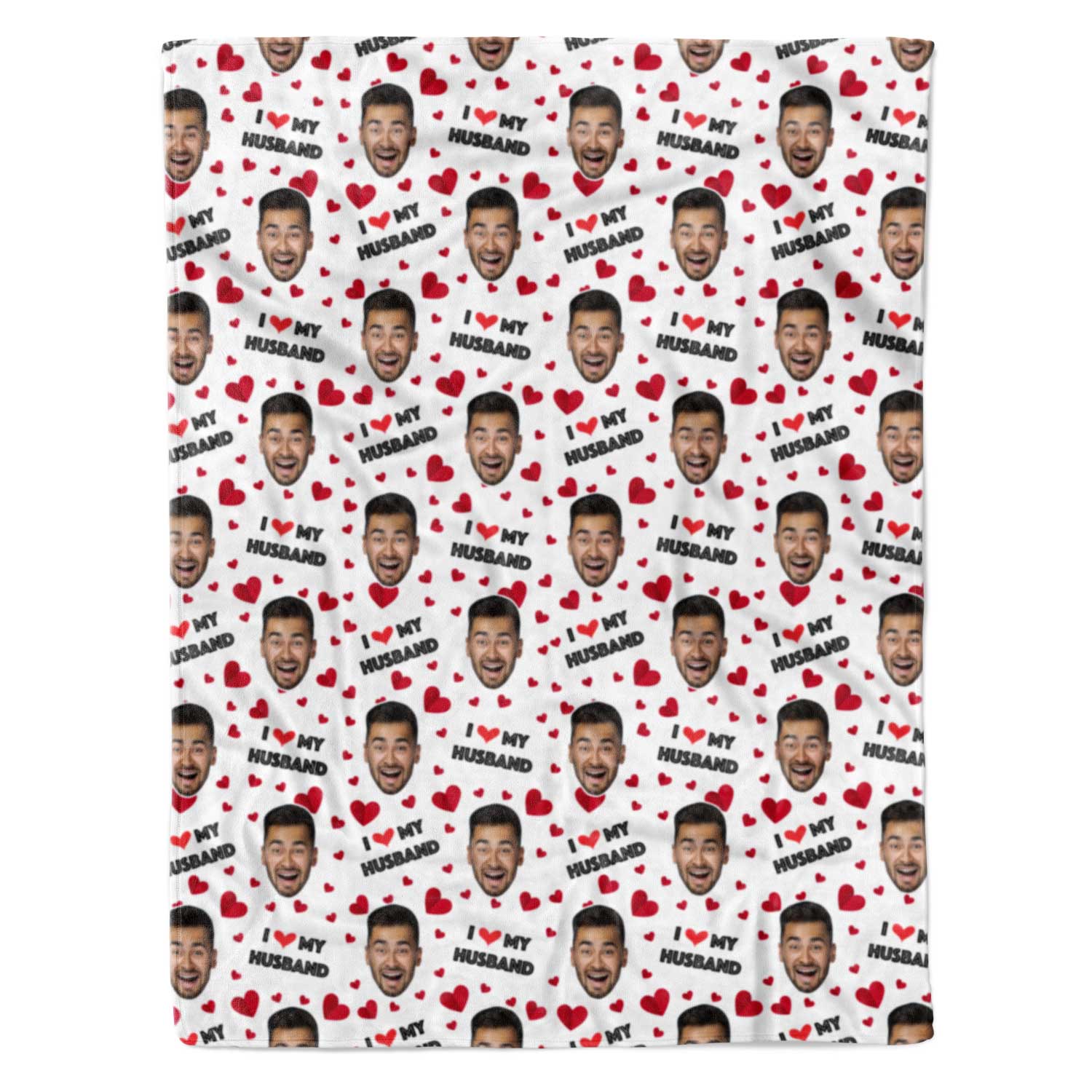 I Love My Husband Personalized Blanket