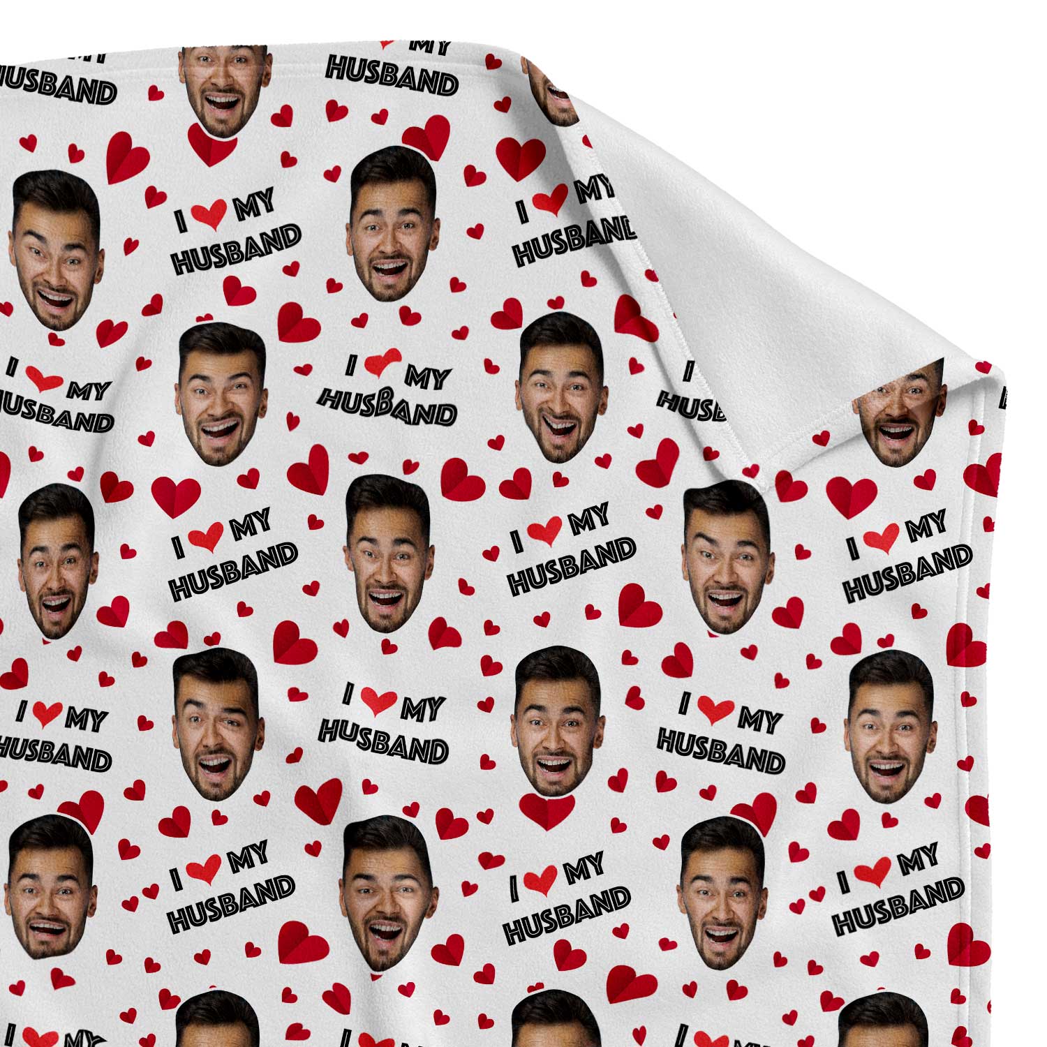 I Love My Husband Personalized Blanket