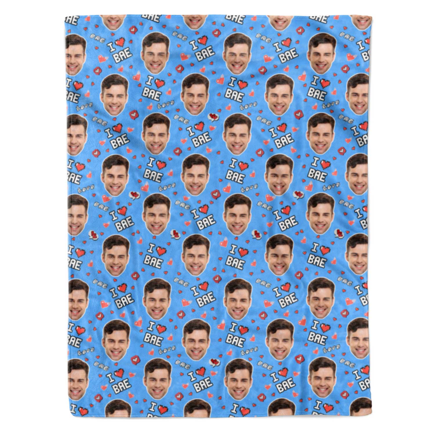 I Love Bae Personalized Blanket