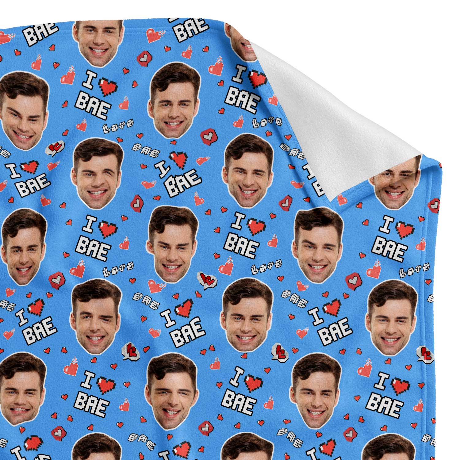 I Love Bae Personalized Blanket