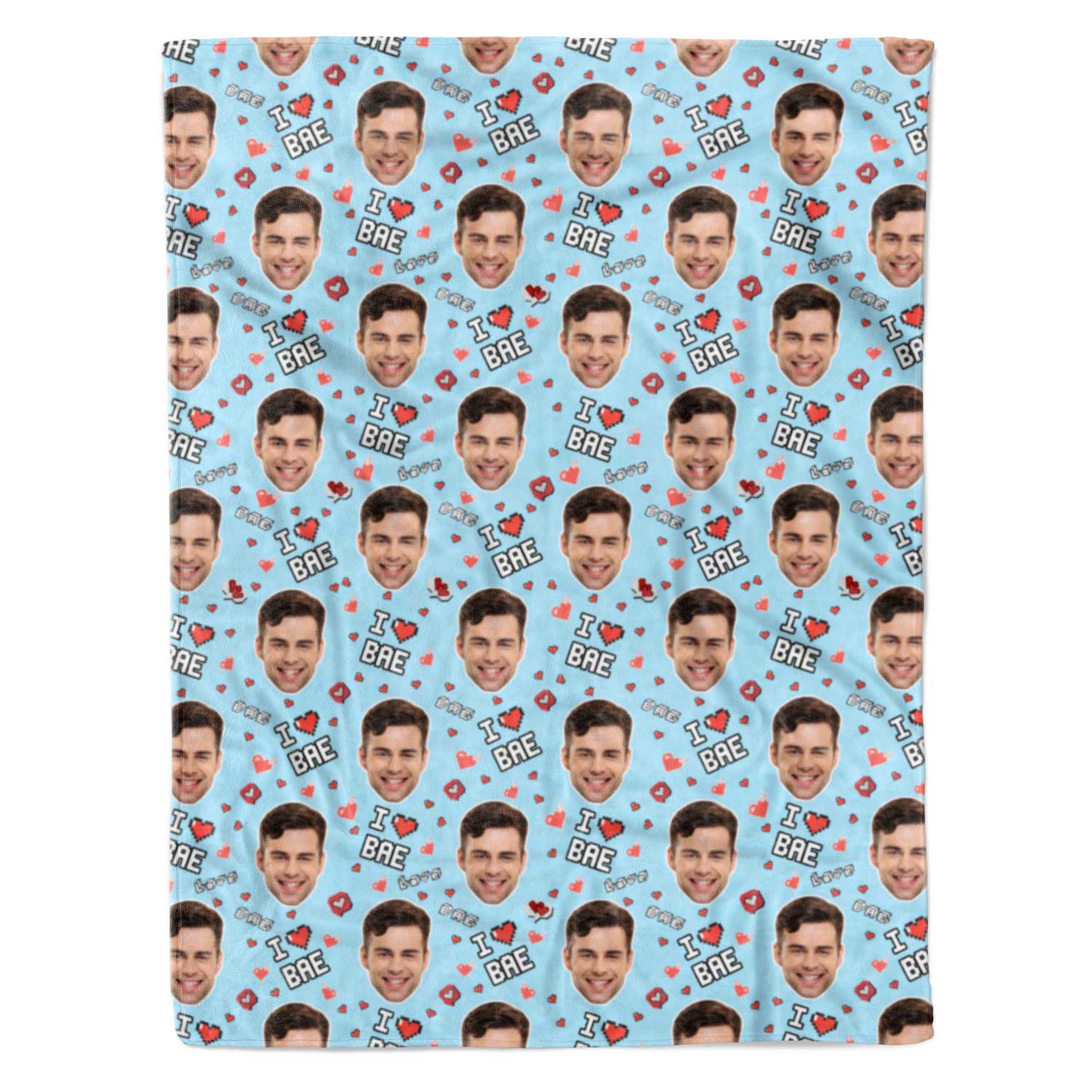 I Love Bae Personalized Blanket