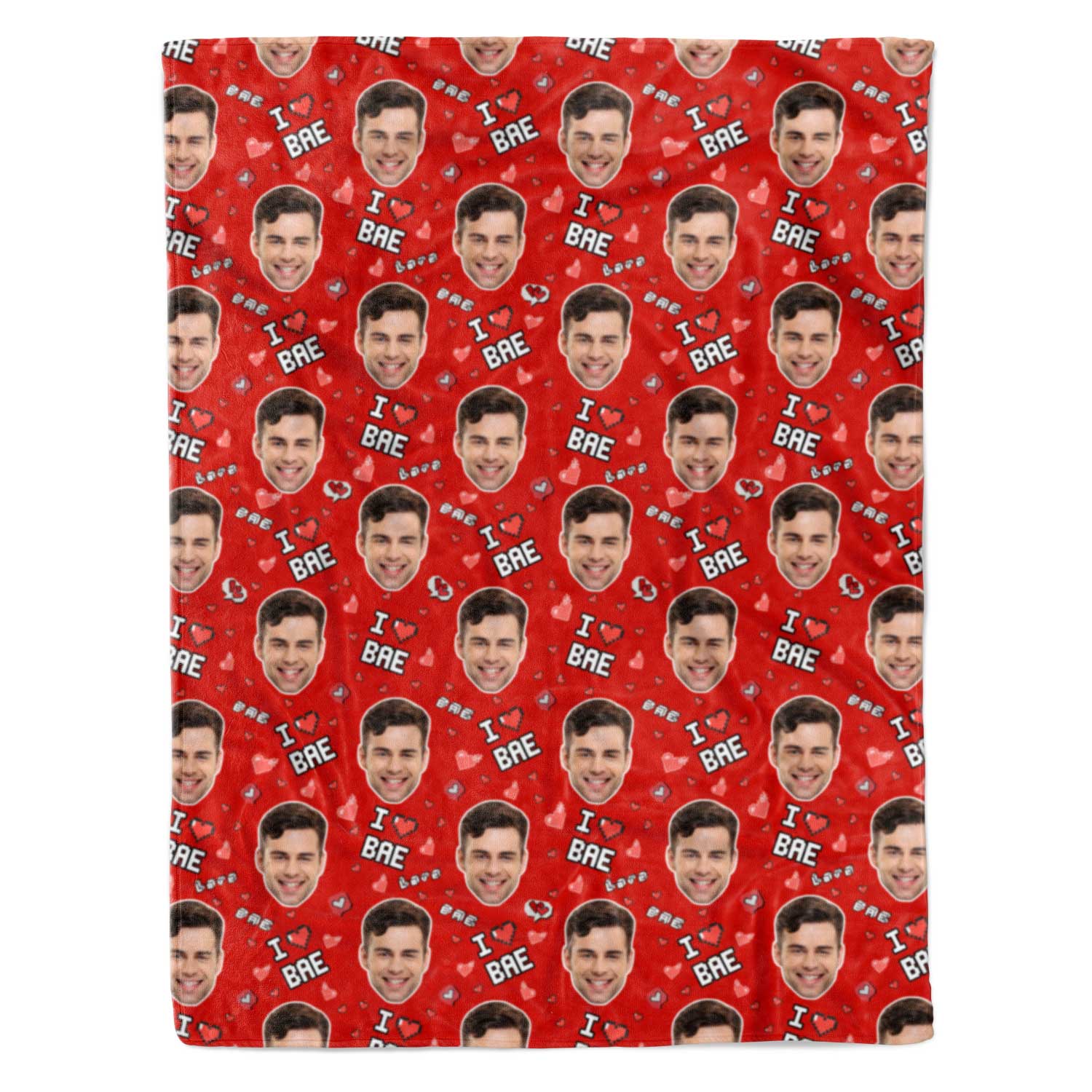 I Love Bae Personalized Blanket