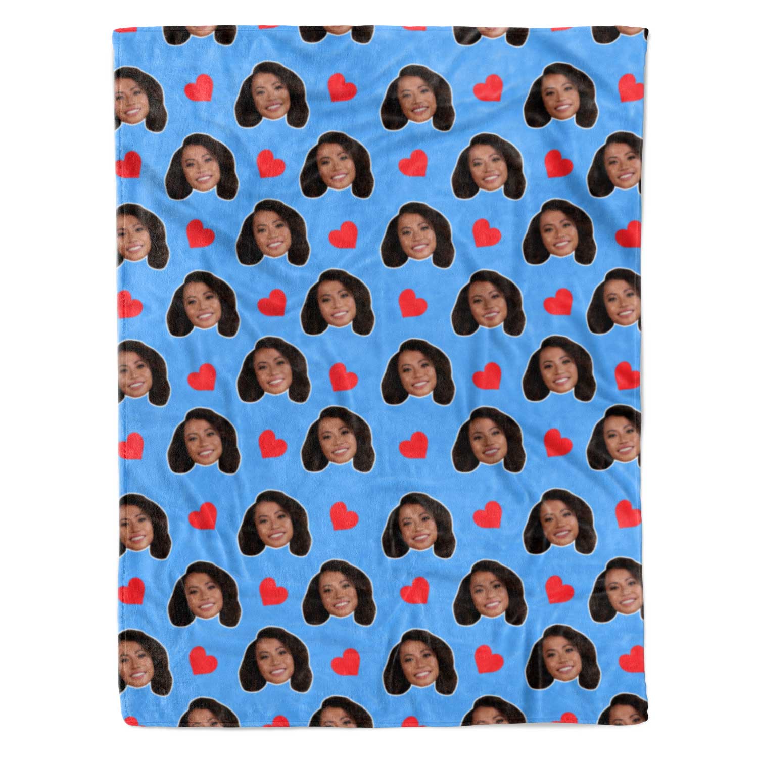 Face Hearts Personalized Blanket