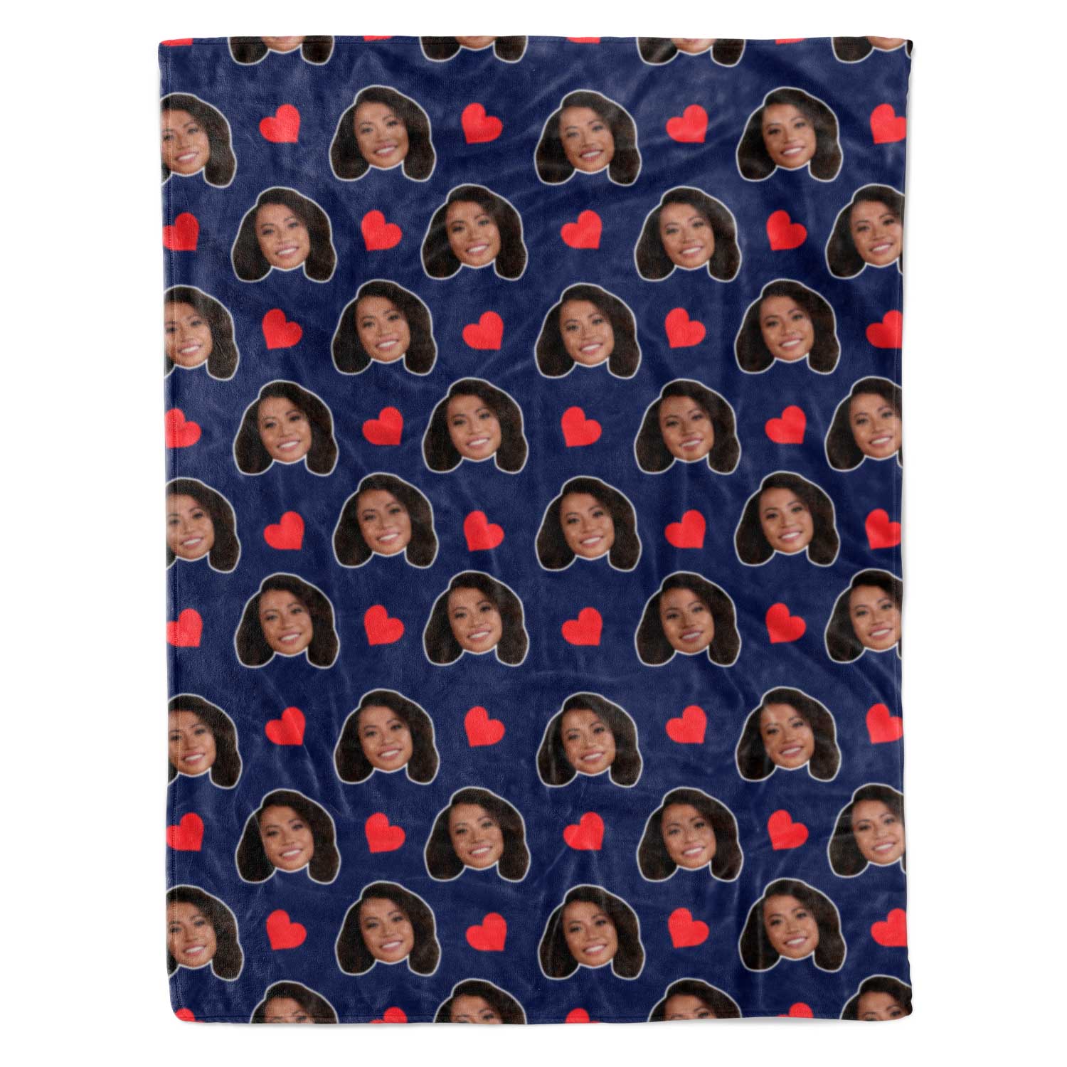 Face Hearts Personalized Blanket