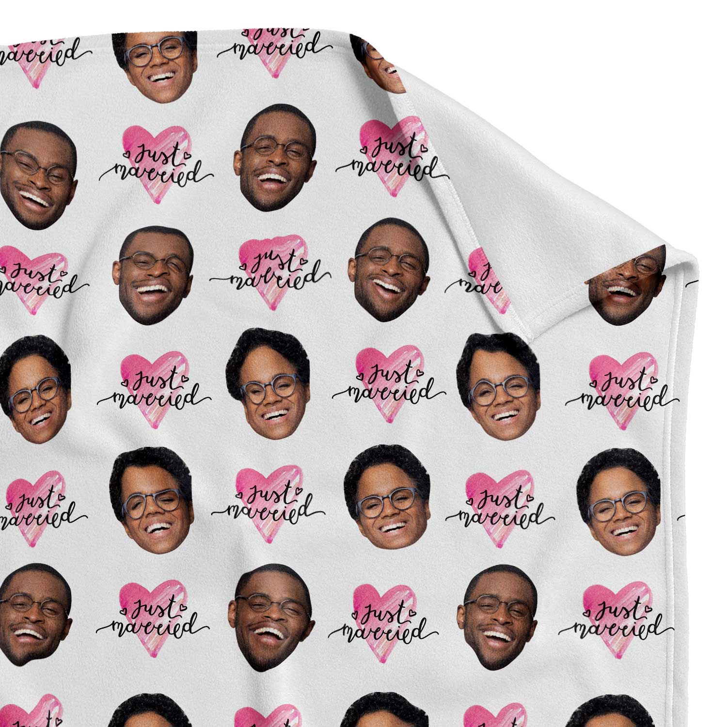 Just Married Personalized Blanket