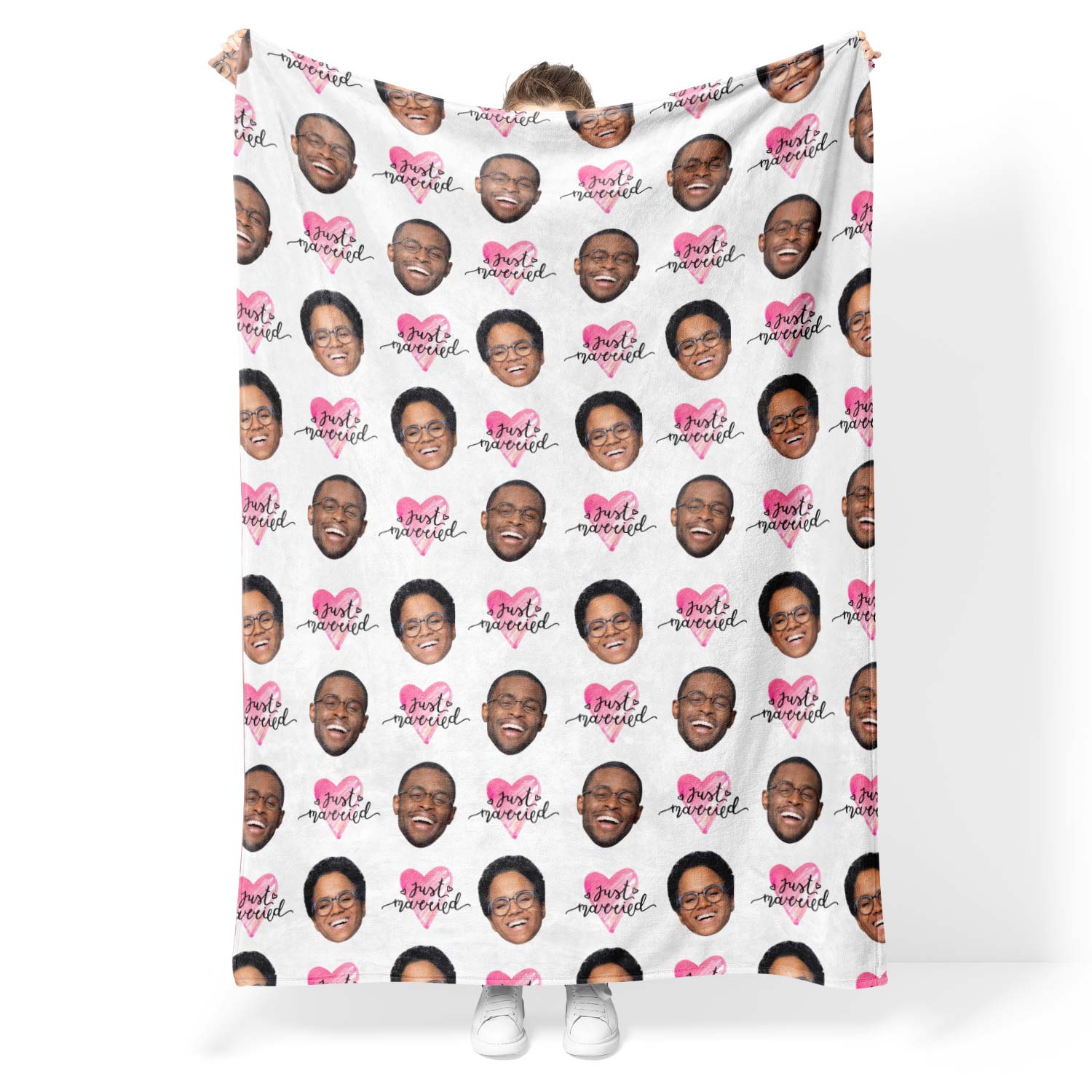 Just Married Personalized Blanket