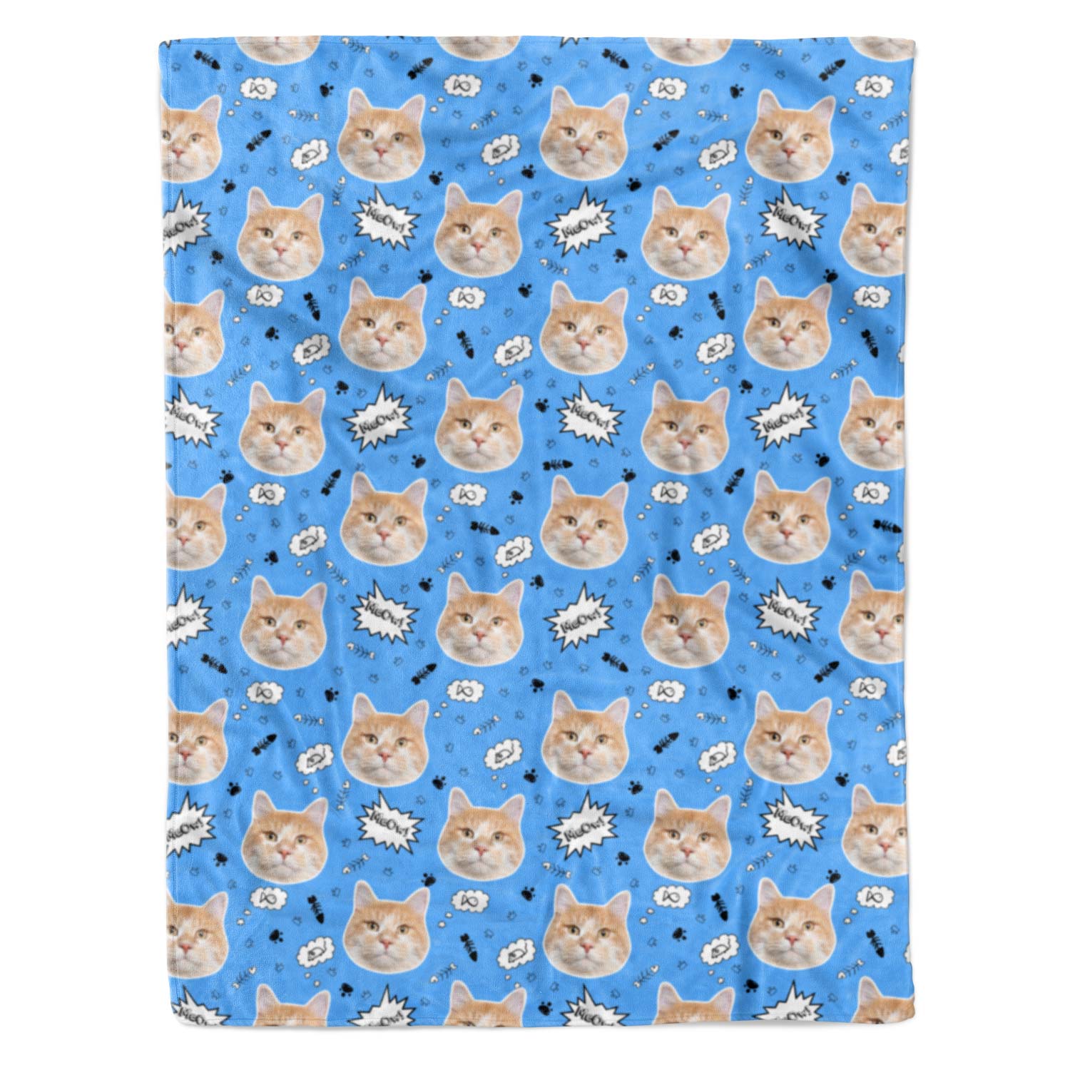 Meow Cat Personalized Blanket