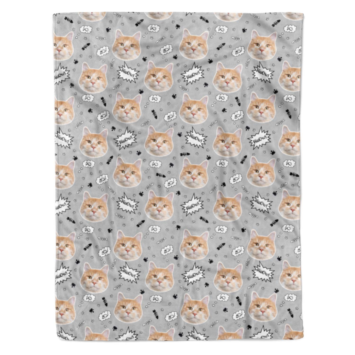 Meow Cat Personalized Blanket