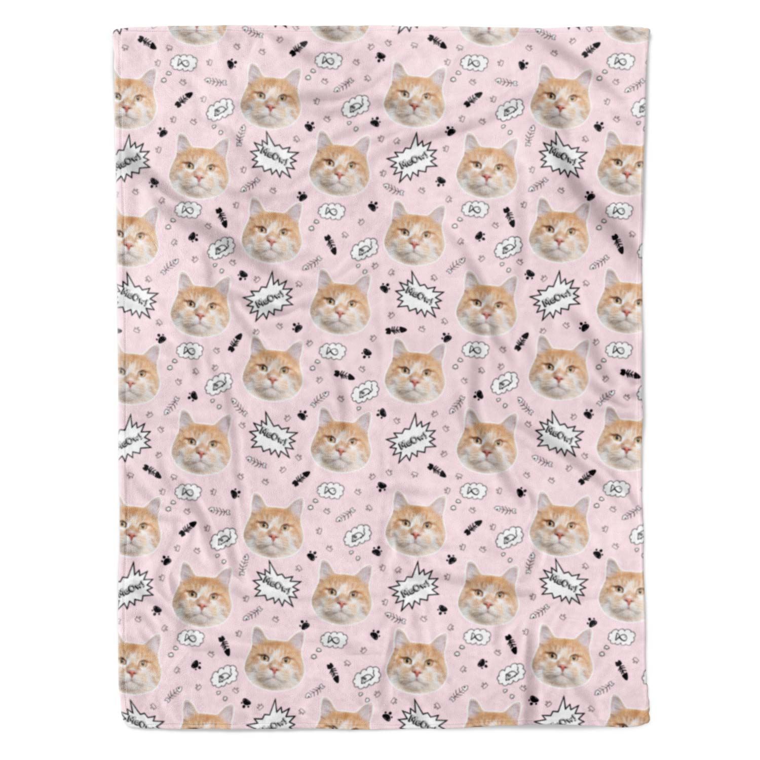 Meow Cat Personalized Blanket