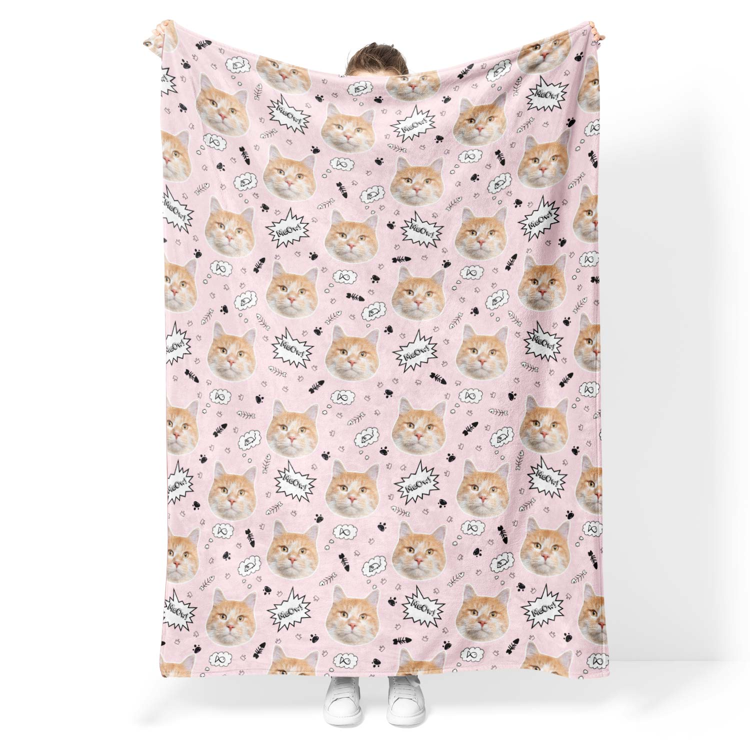 Meow Personalized Cat Blanket