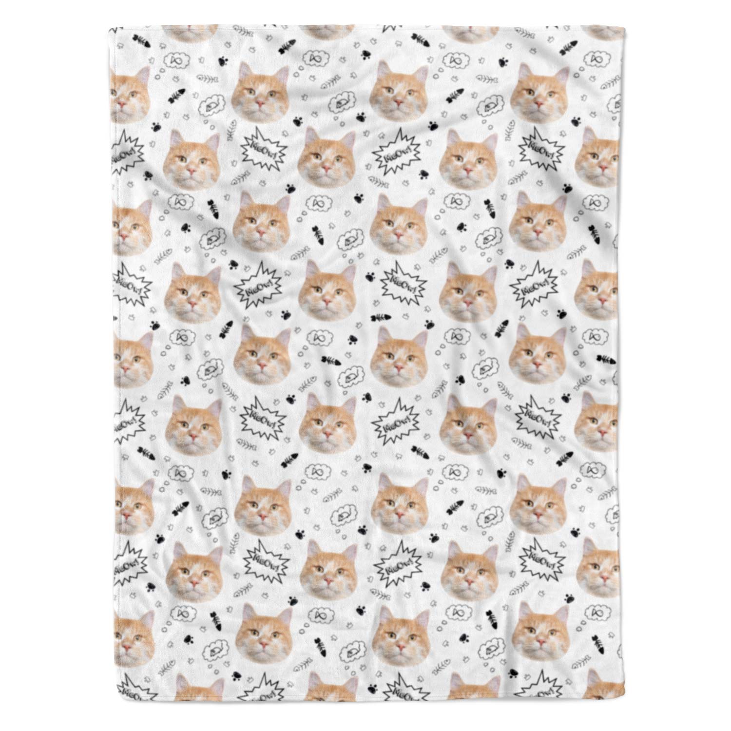 Meow Cat Personalized Blanket