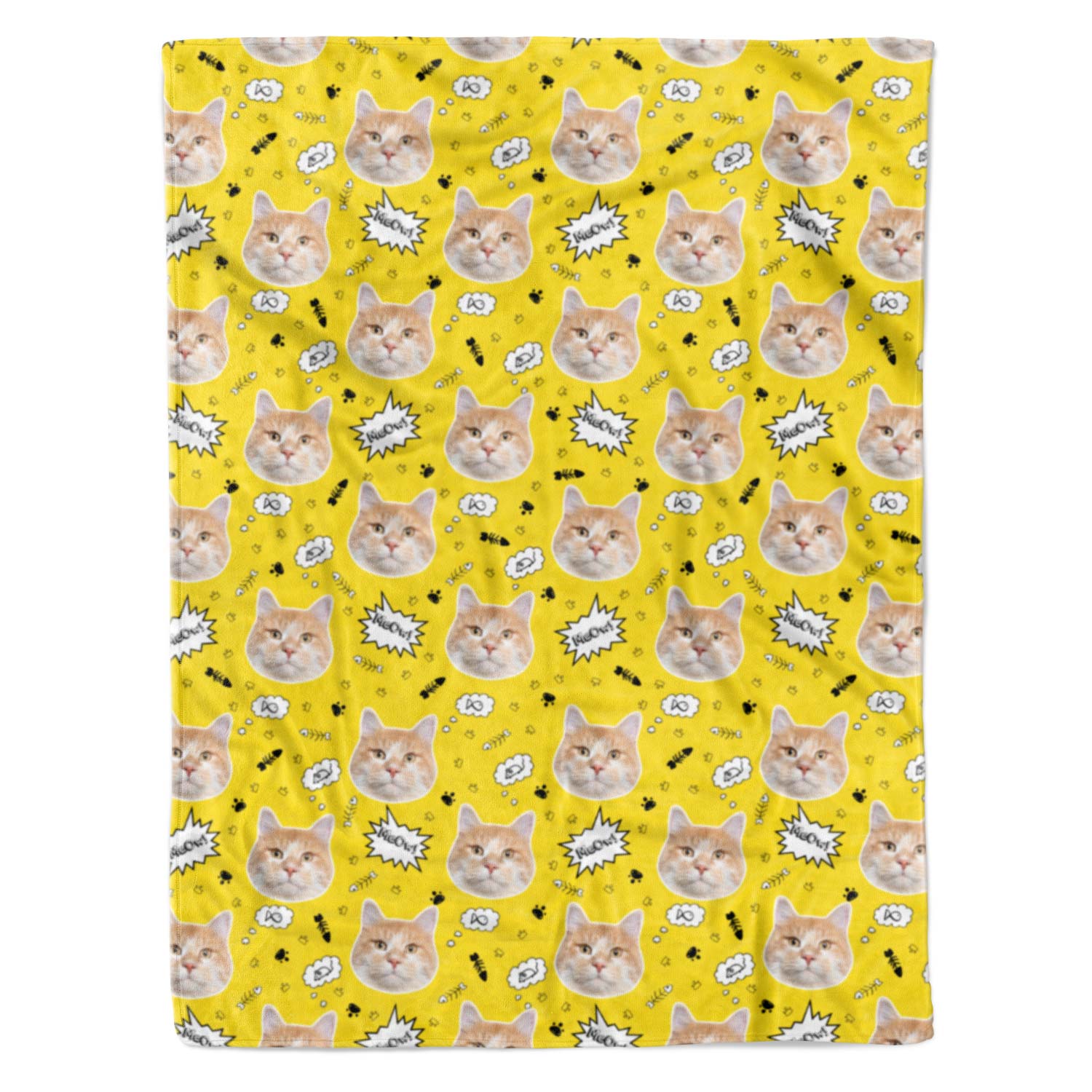 Meow Cat Personalized Blanket