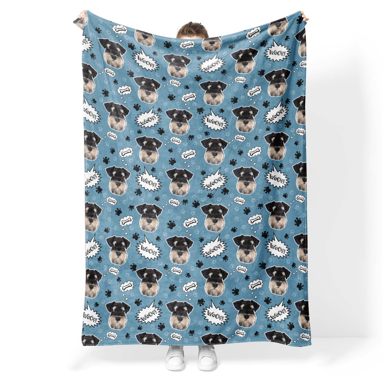 Woof Personalized Dog Blanket