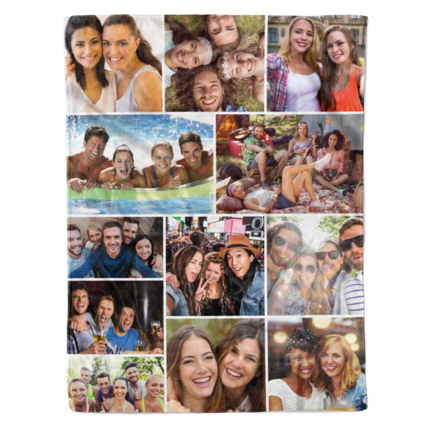 Photo Collage Personalized Blanket With 12 Images