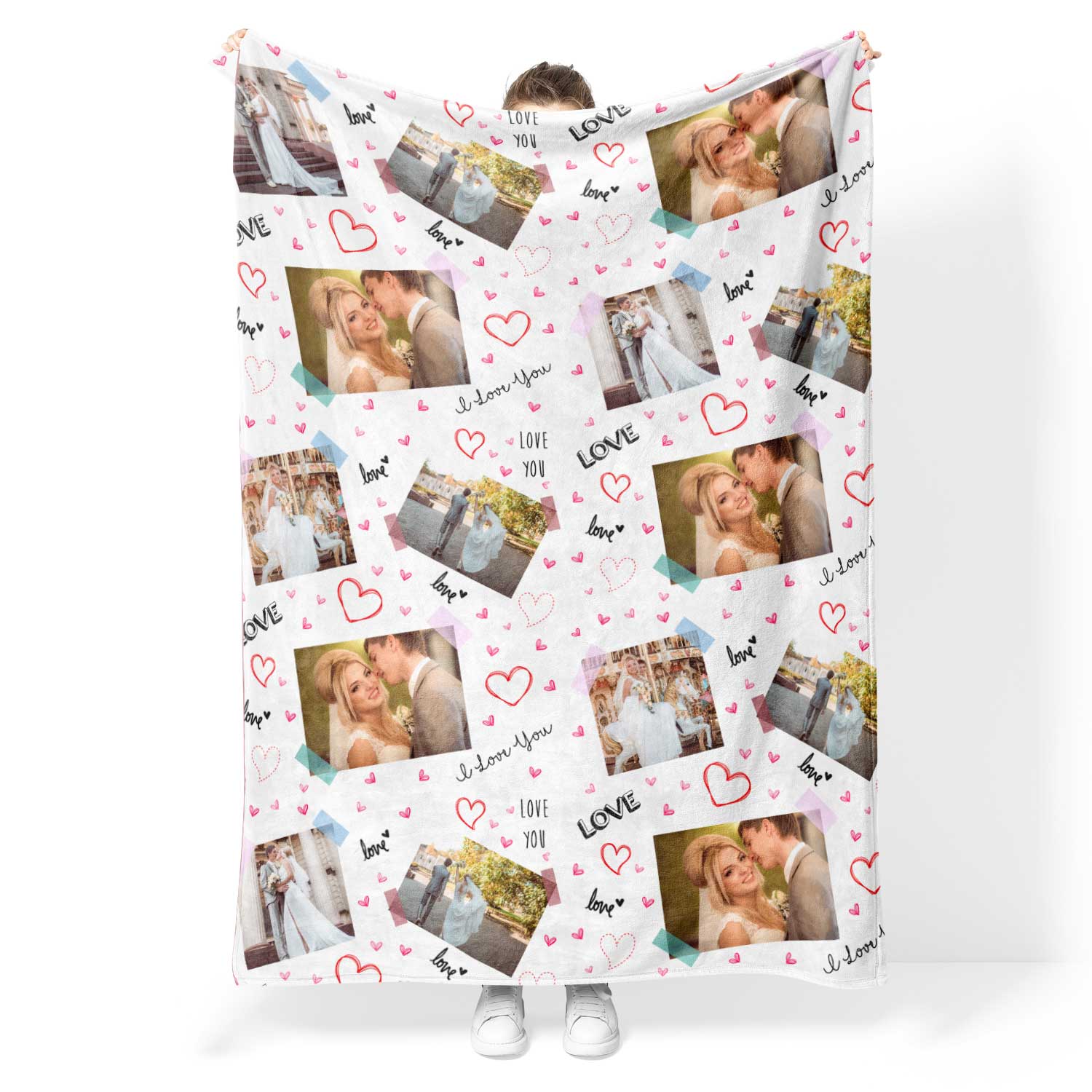 Scrap Book Collage Personalized Blanket