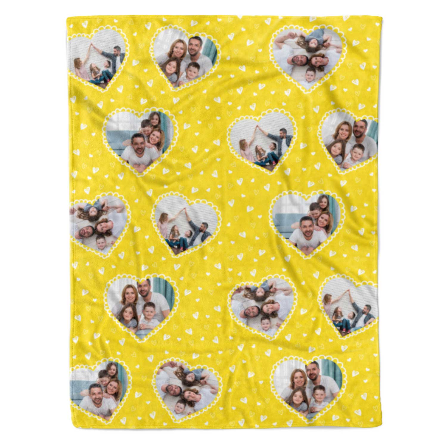 Lace Heart Collage Personalized Blanket