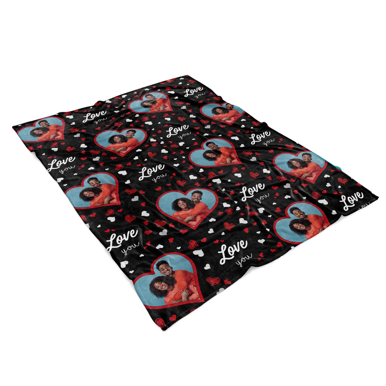 Love You Collage Personalized Blanket