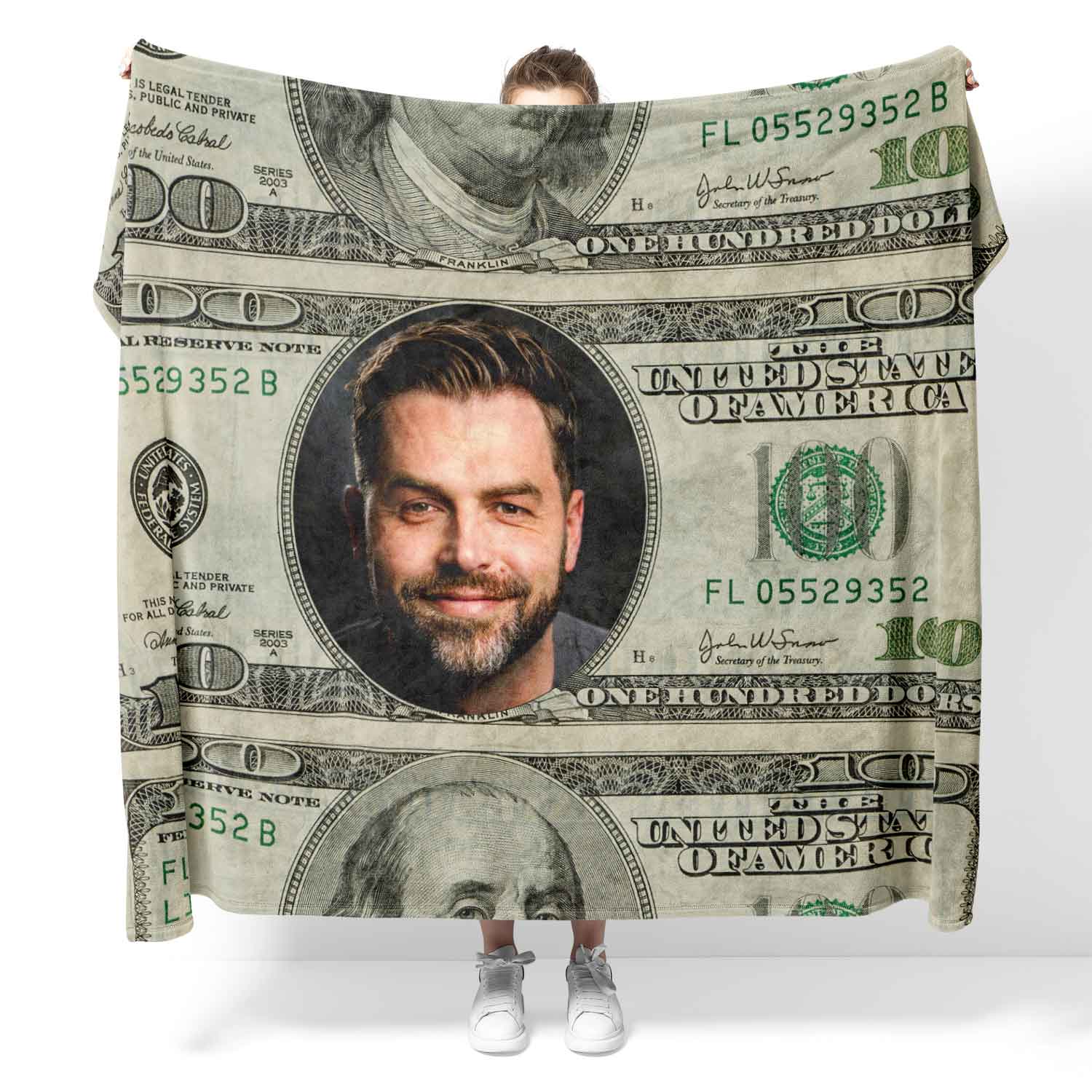 Dollars Personalized Blanket