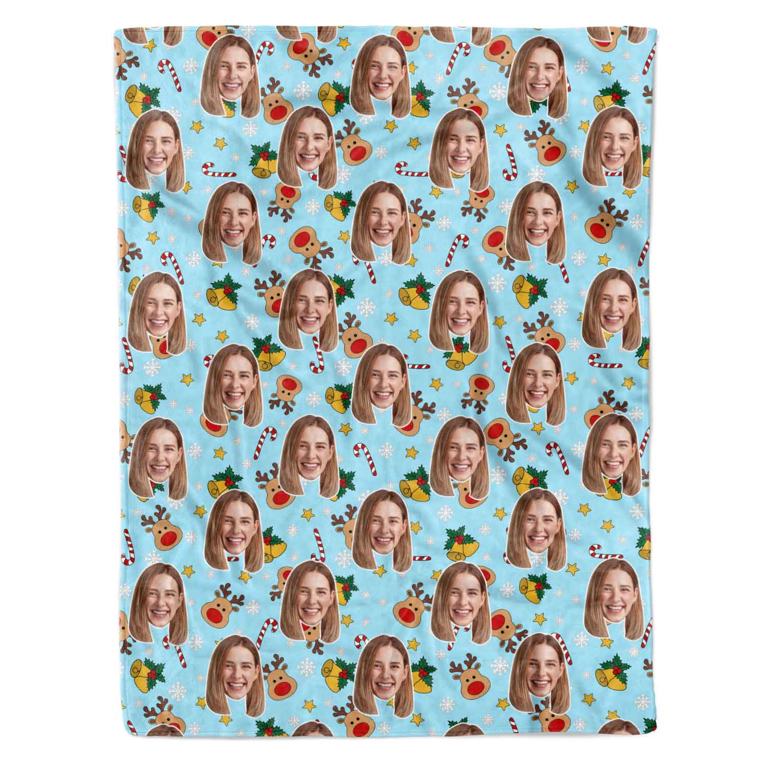 Reindeer Me Personalized Christmas Blanket