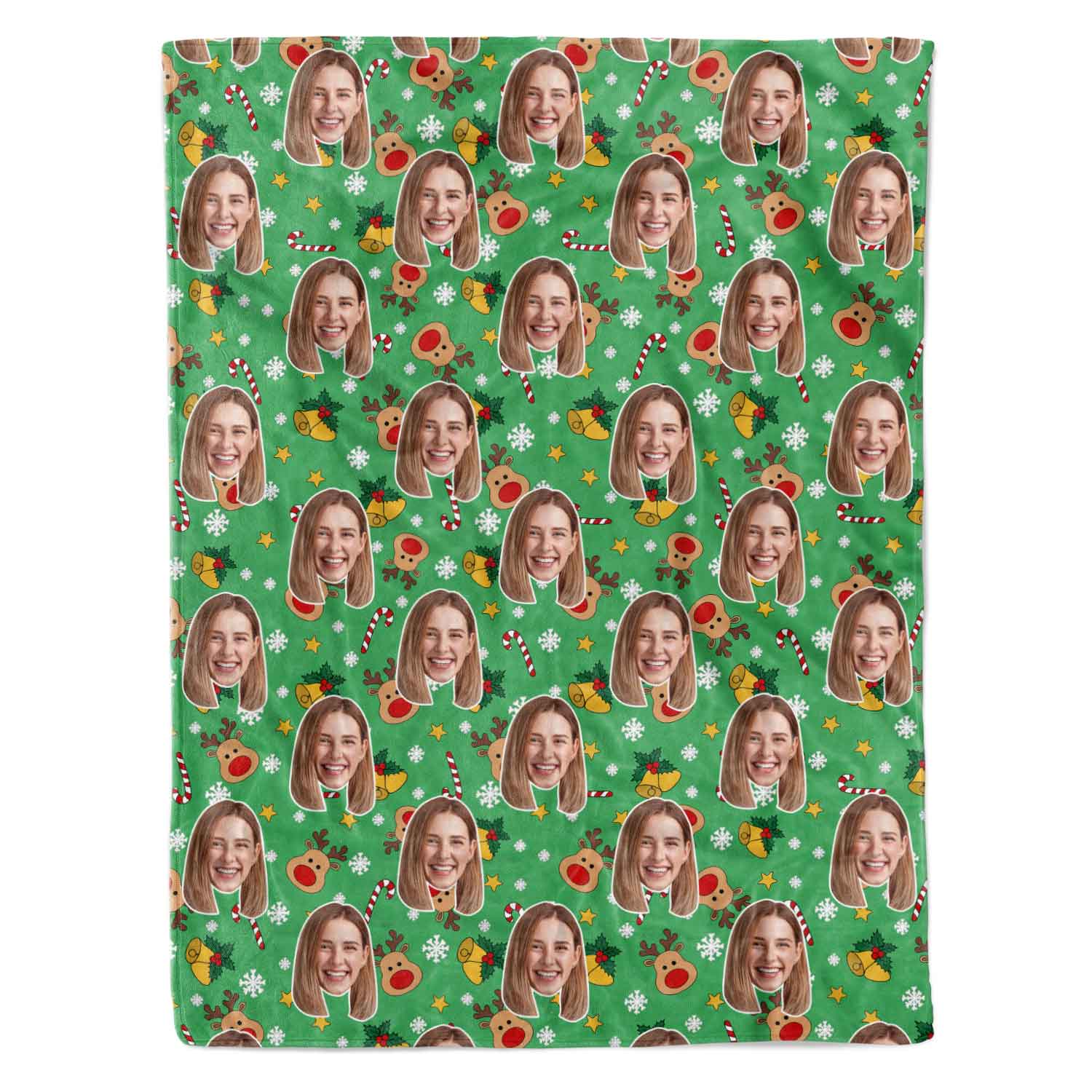 Reindeer Me Personalized Christmas Blanket