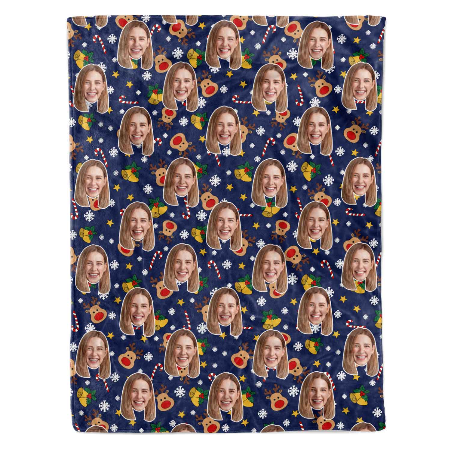 Reindeer Me Personalized Christmas Blanket