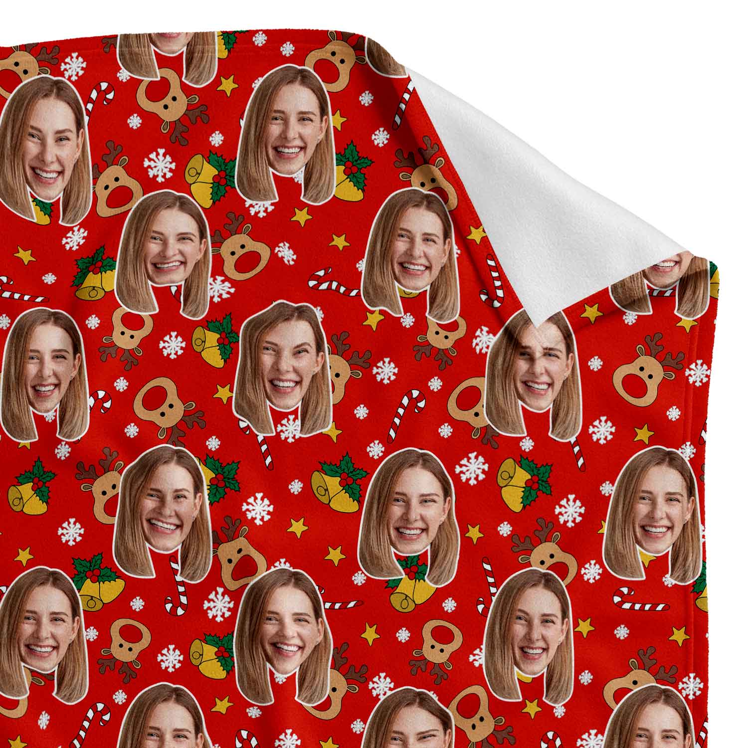 Reindeer Me Personalized Christmas Blanket