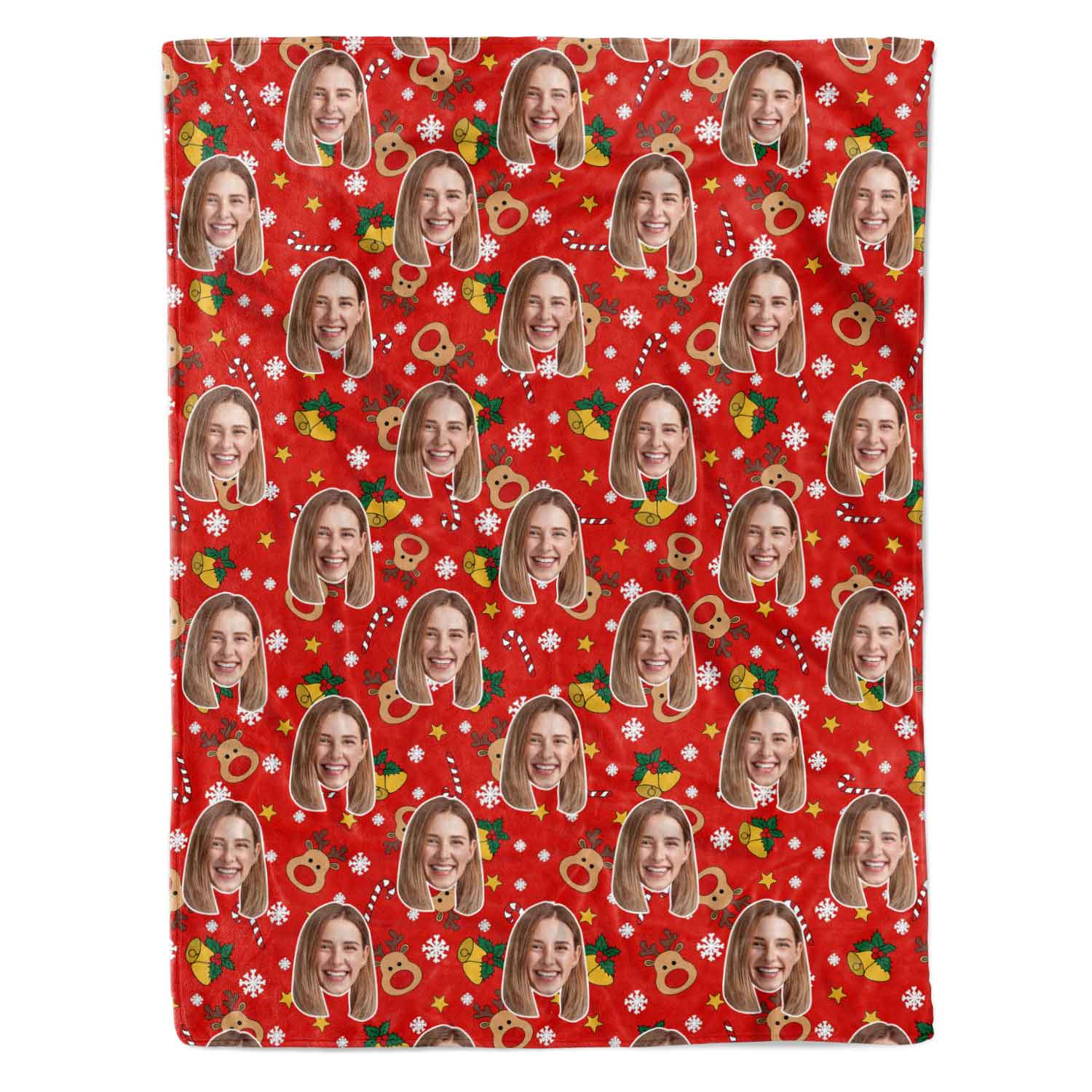 Reindeer Me Personalized Christmas Blanket