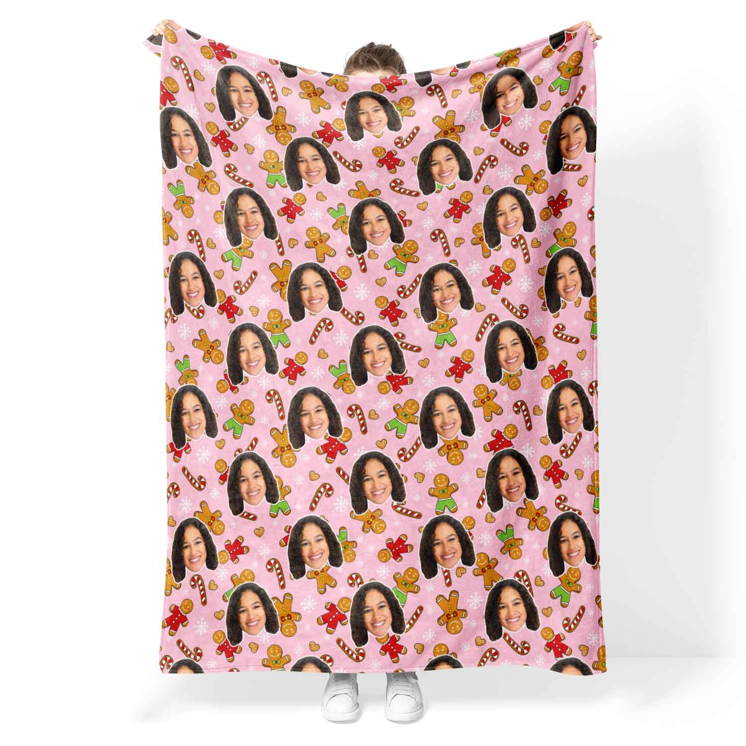 Gingerbread Me Personalized Christmas Blanket