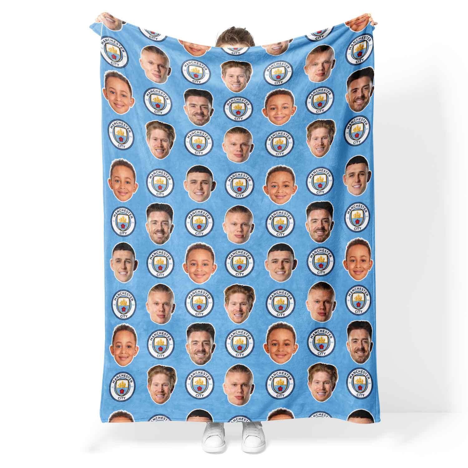 Man City Player Personalized Blanket