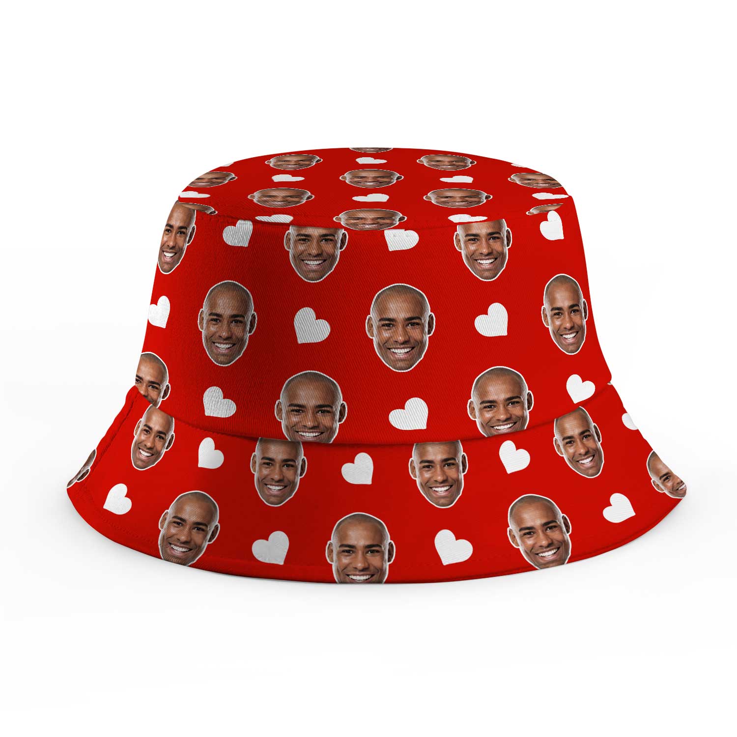 White Hearts Custom Bucket Hat