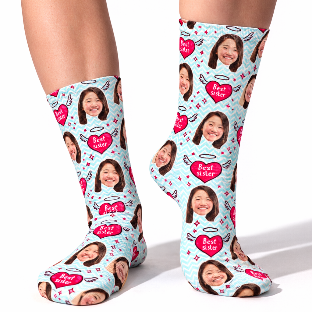 Best Sister Angel Custom Socks