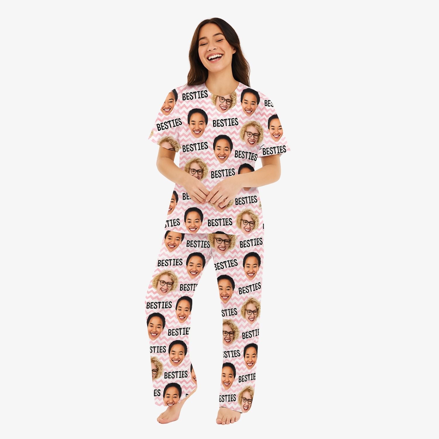 Women's Besties Custom Pajamas - Pants Set