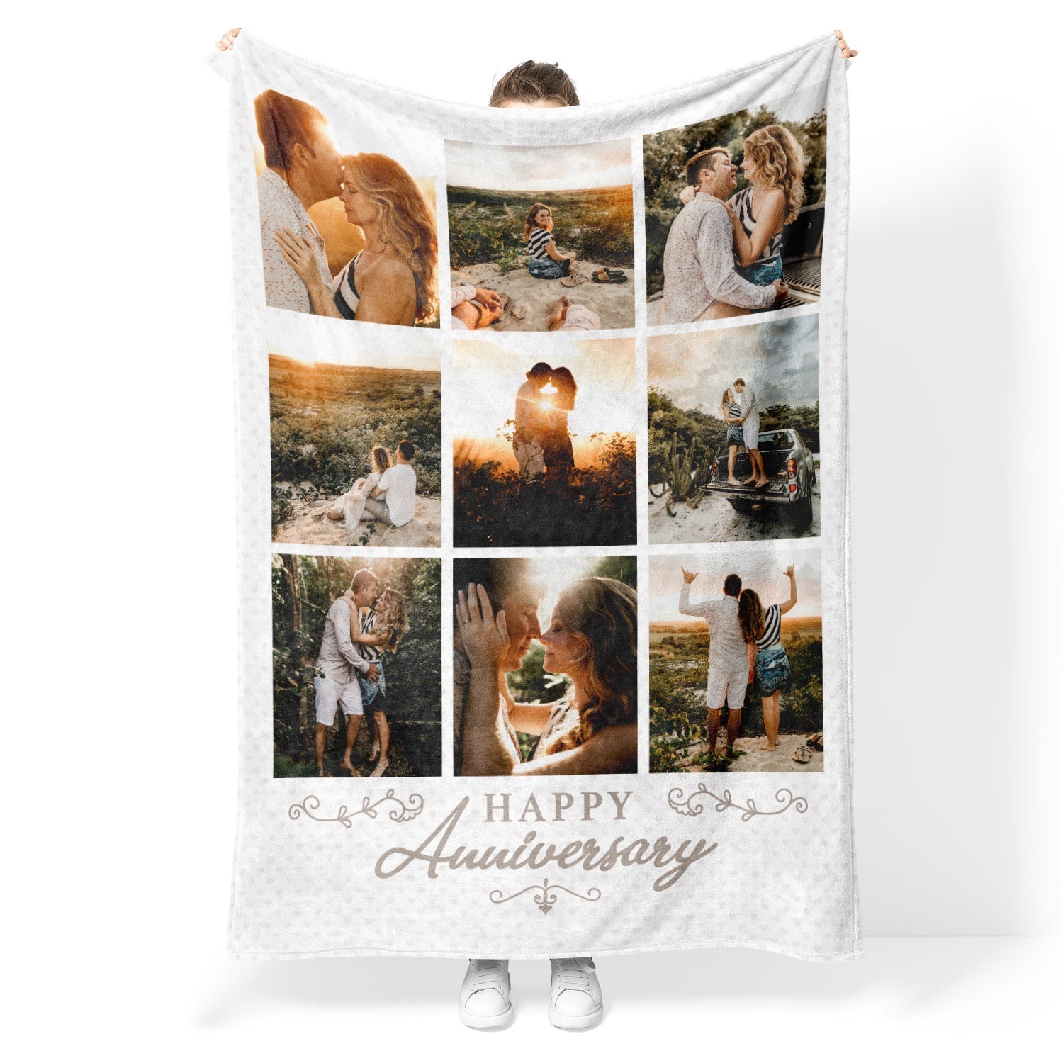 Happy Anniversary Personalized Blanket