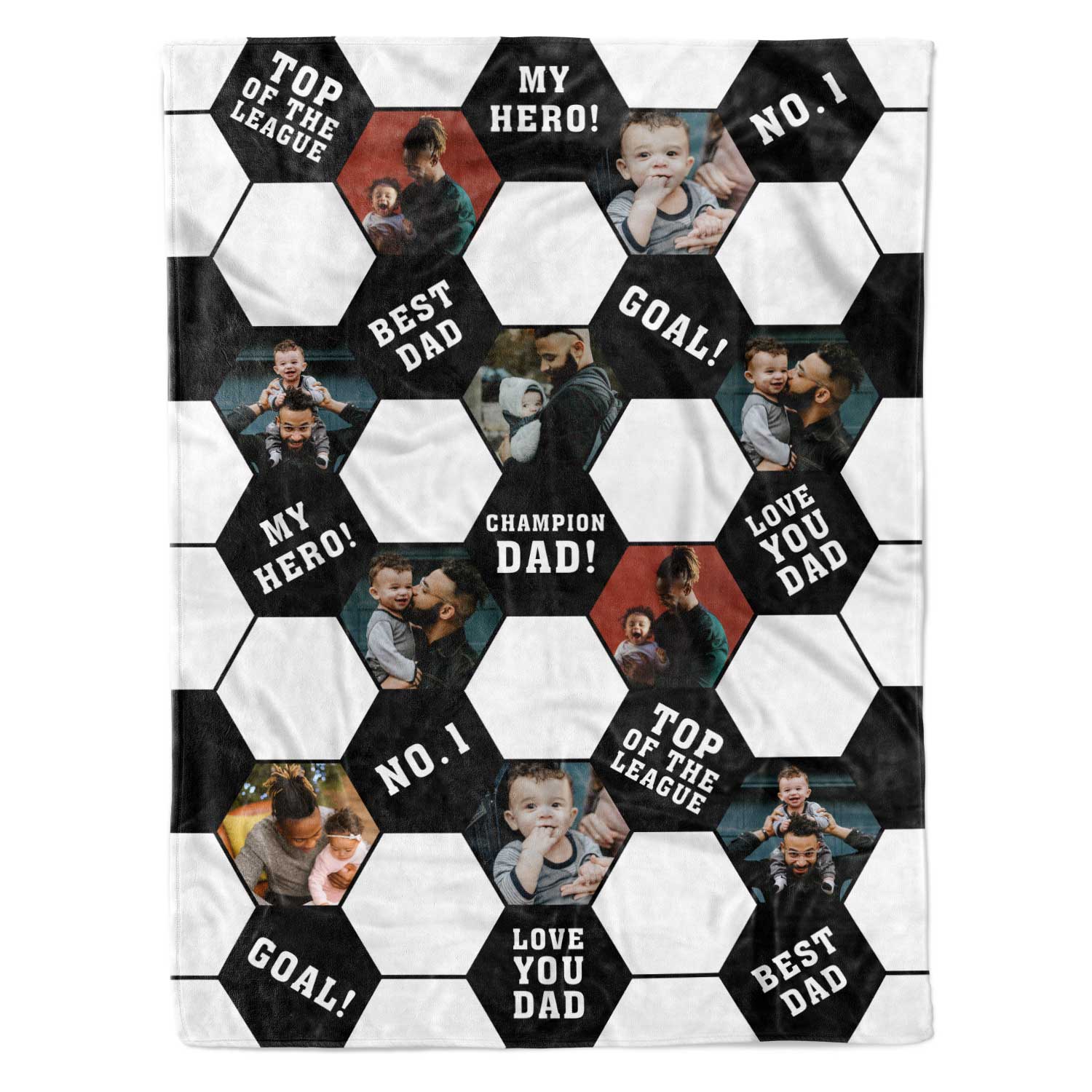 Champion Dad Soccer Personalized Blanket