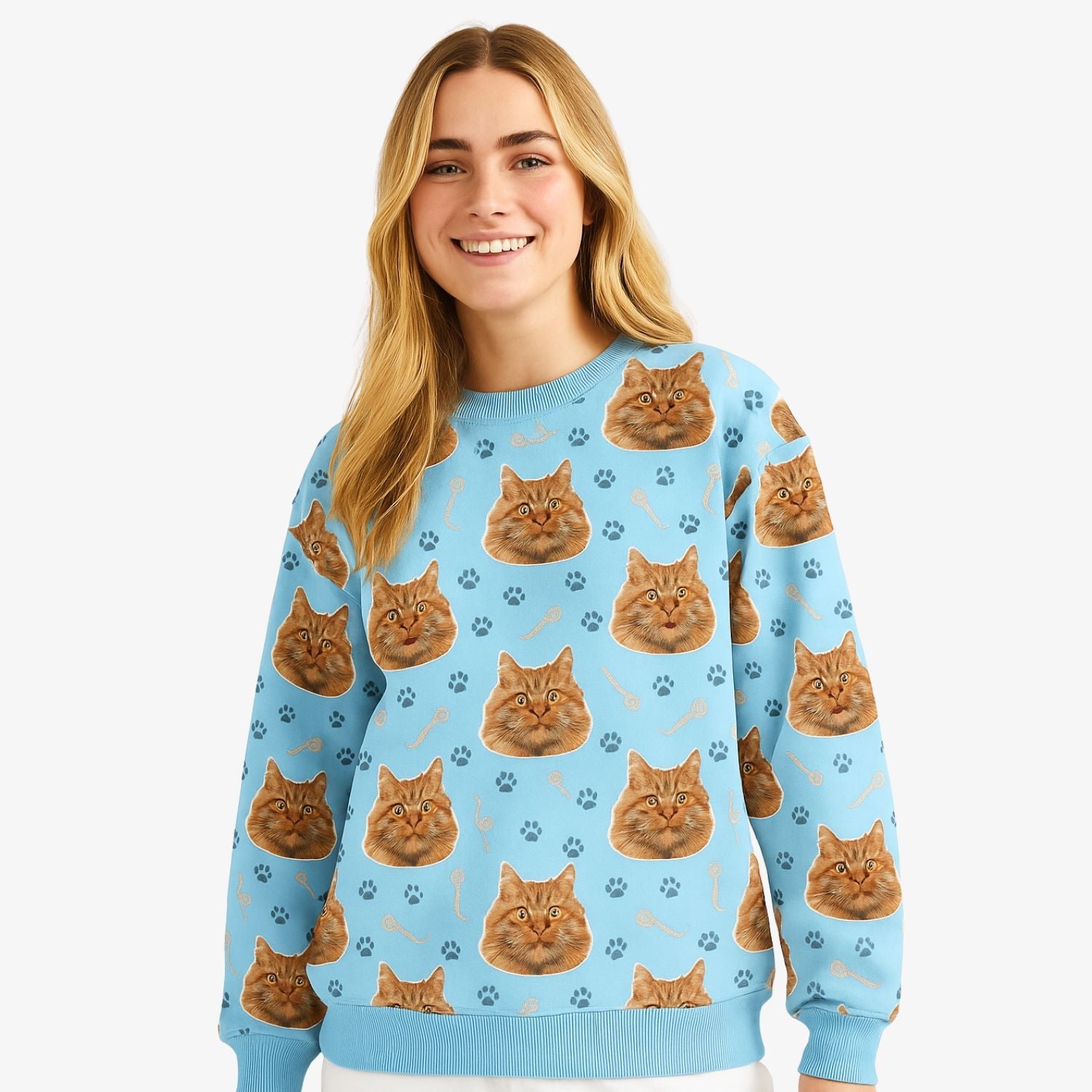 Cat Pattern Custom Sweatshirt