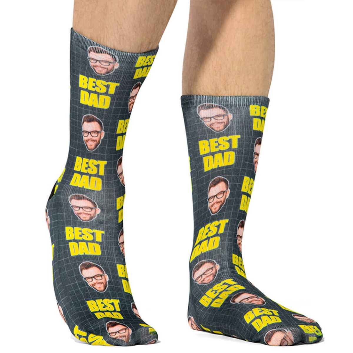 Bold Best Dad Custom Socks