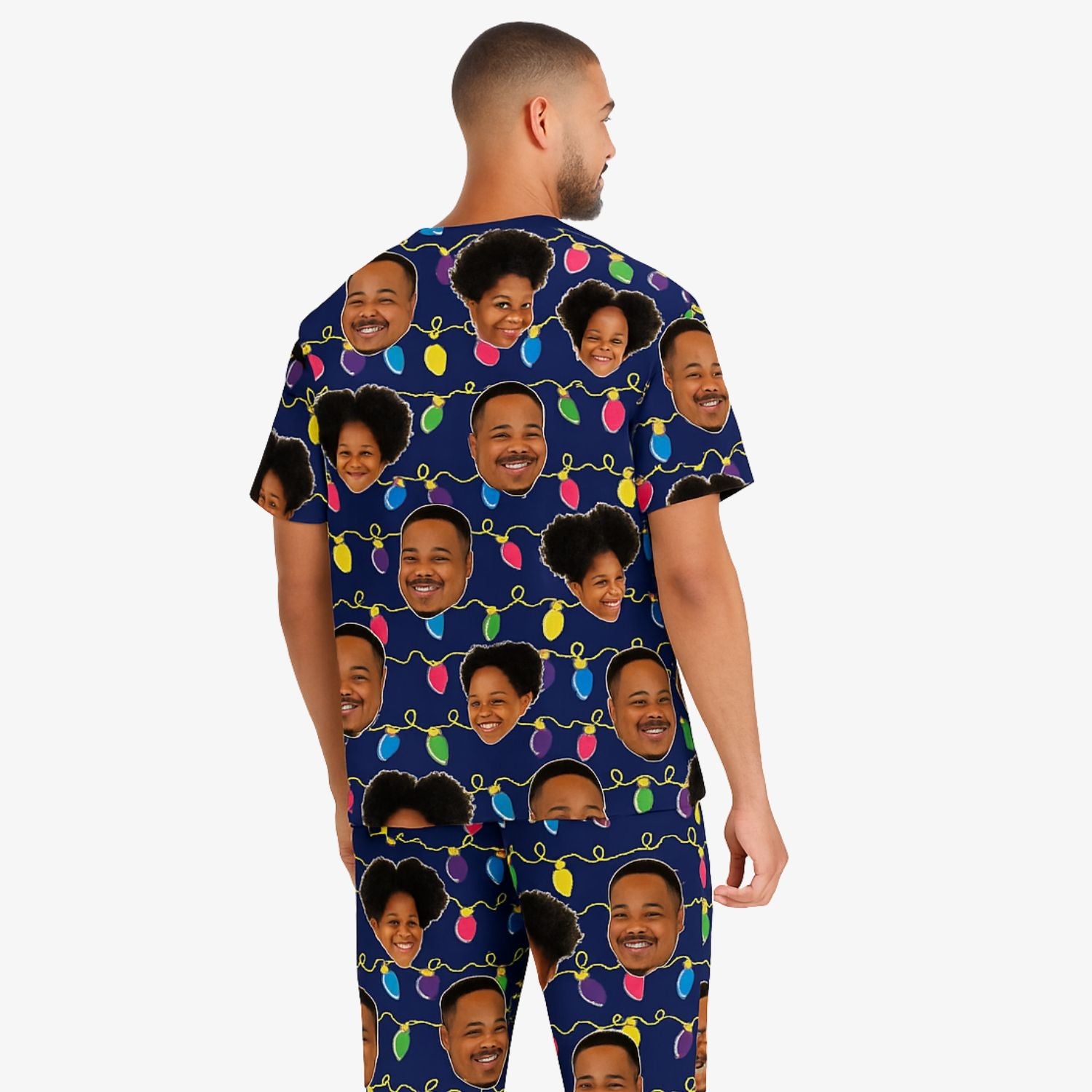 Men's Christmas Lights Custom Pajamas