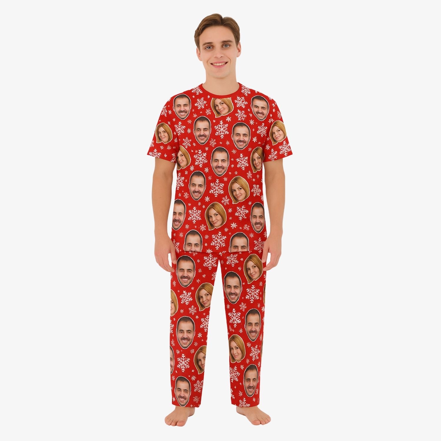 Men's Snowflake Christmas Pajamas