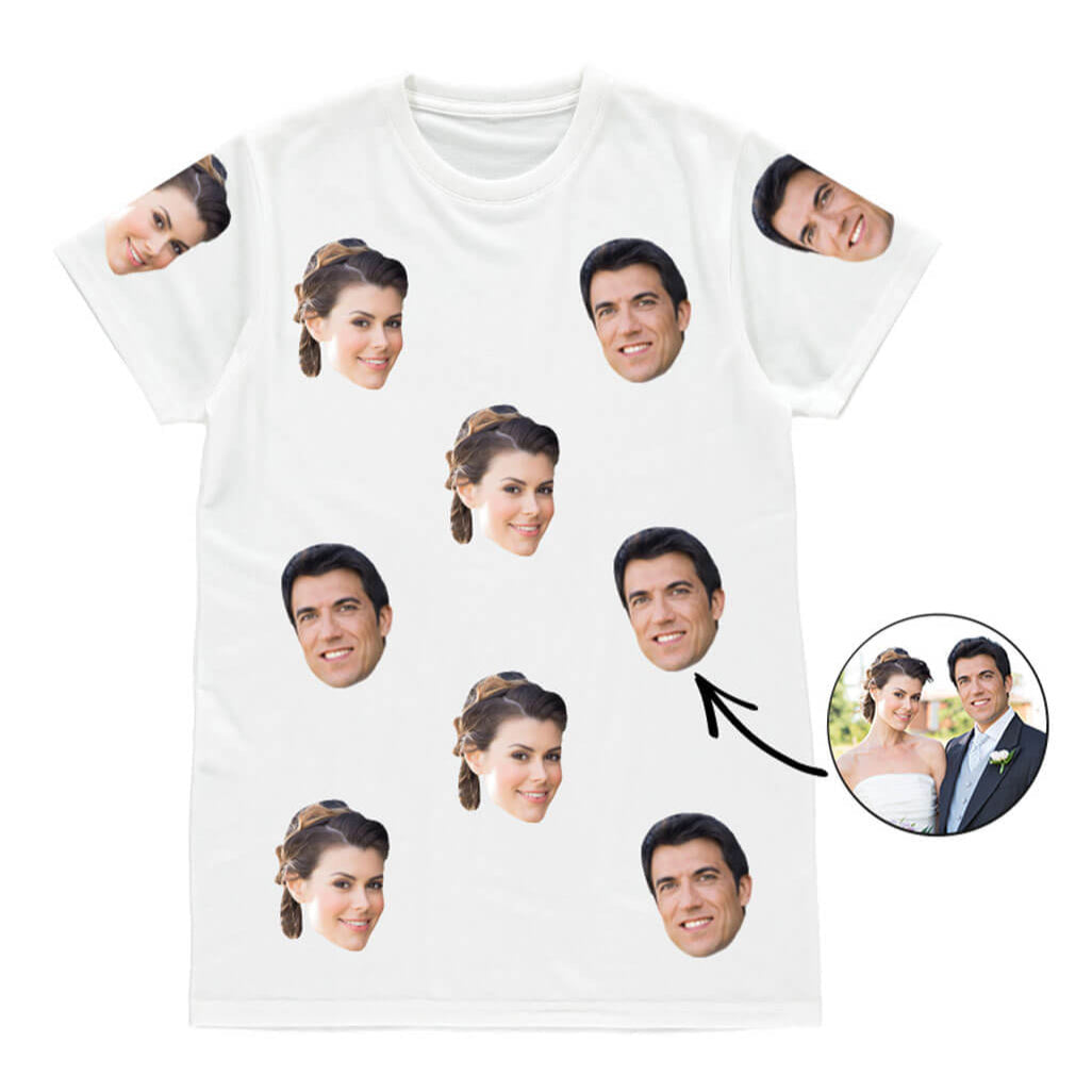 Personalized Couples Face Men's T-Shirt