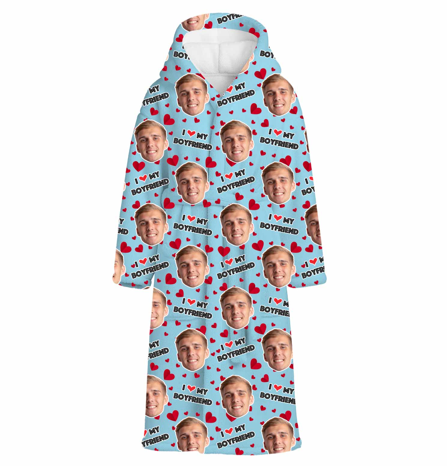 I Love My Boyfriend Custom Robe