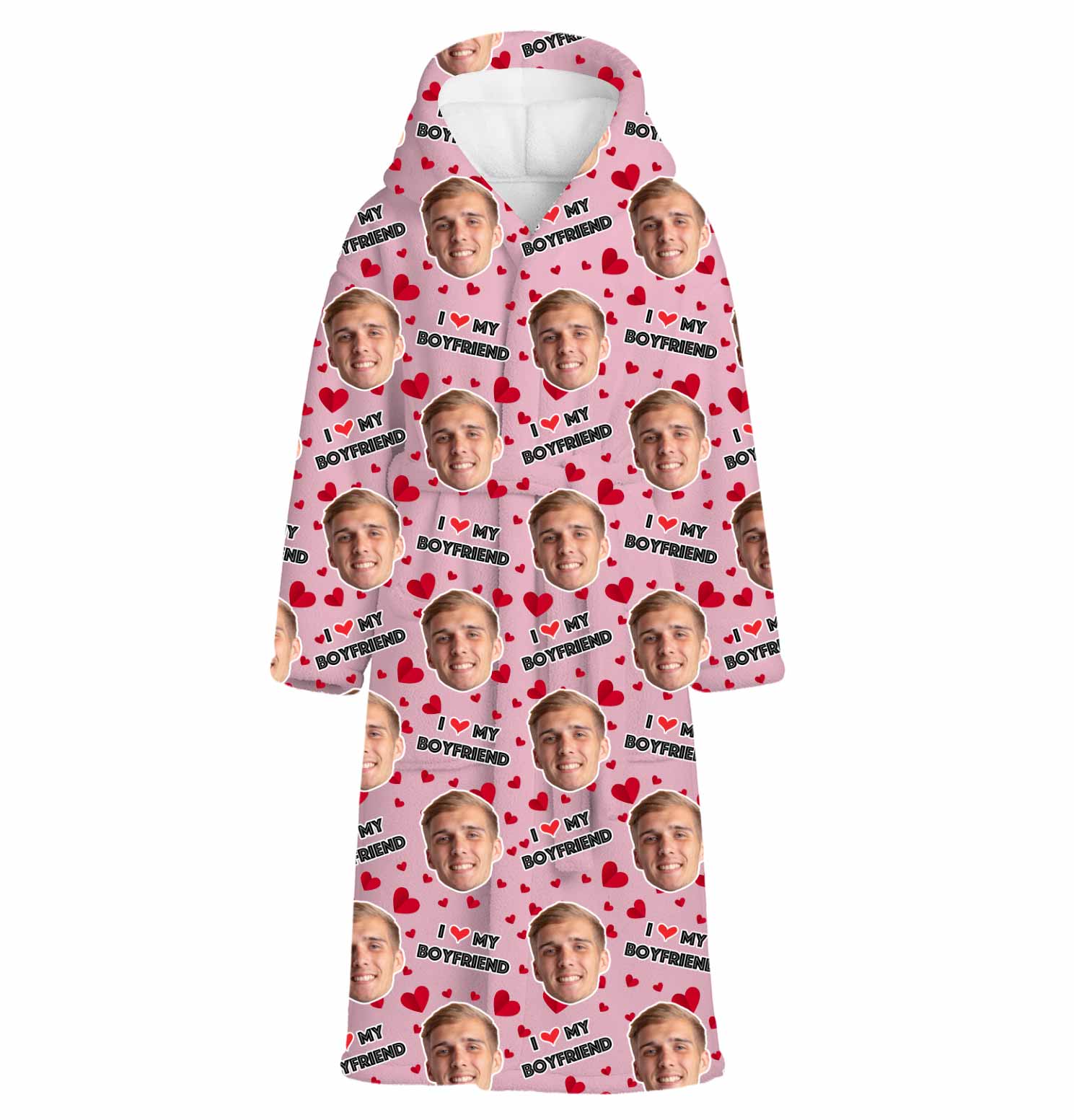 I Love My Boyfriend Custom Robe