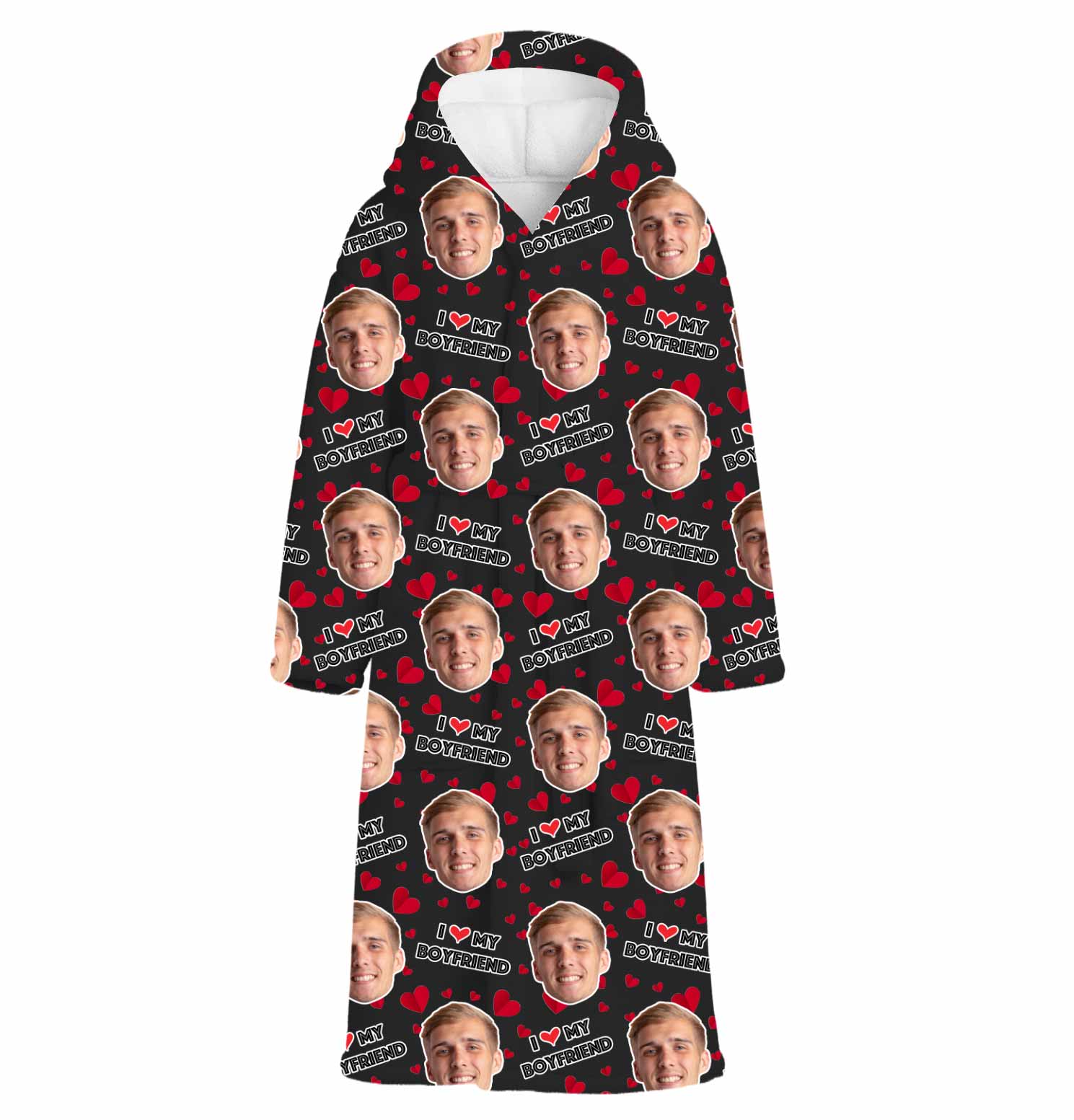 I Love My Boyfriend Custom Robe