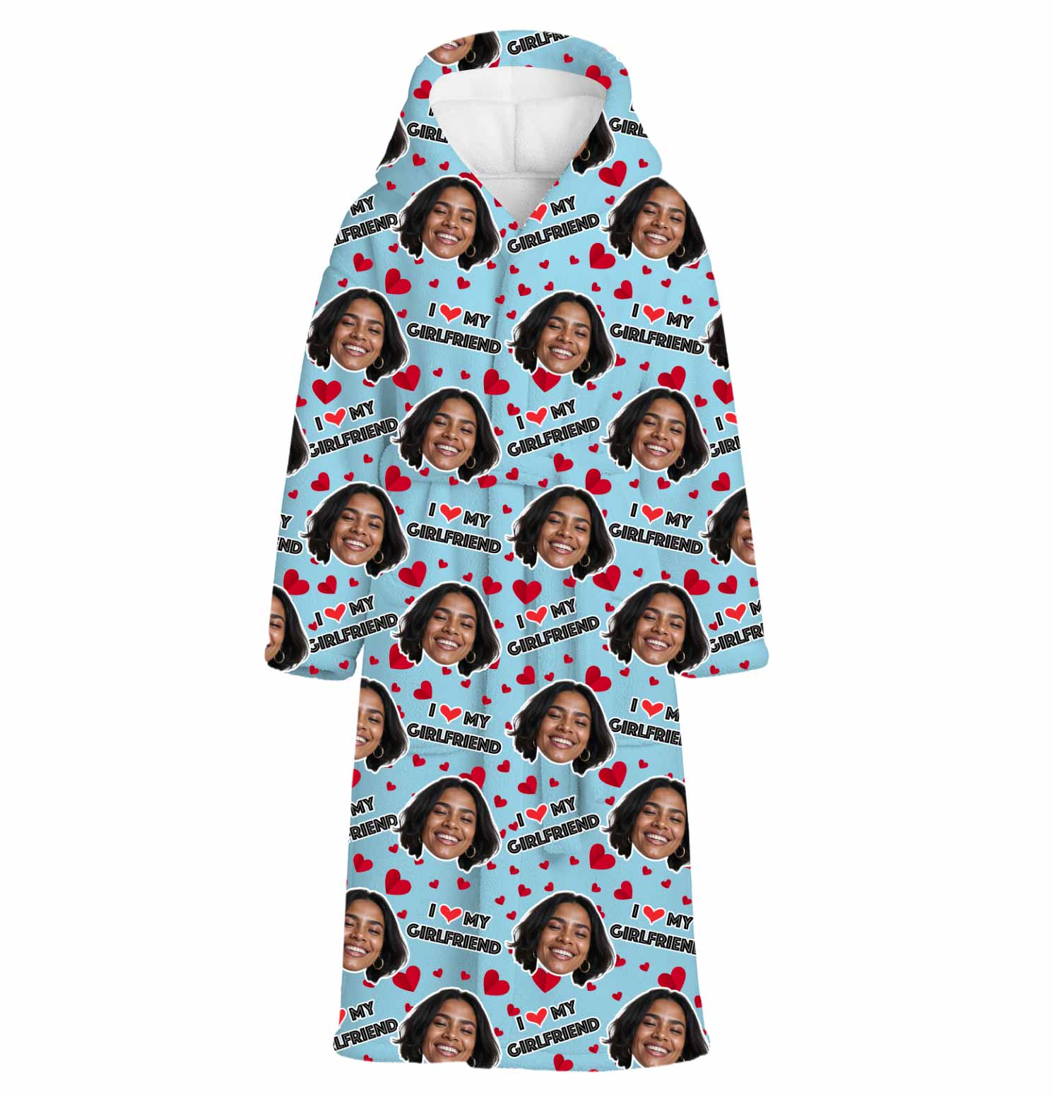 I Love My Girlfriend Custom Robe