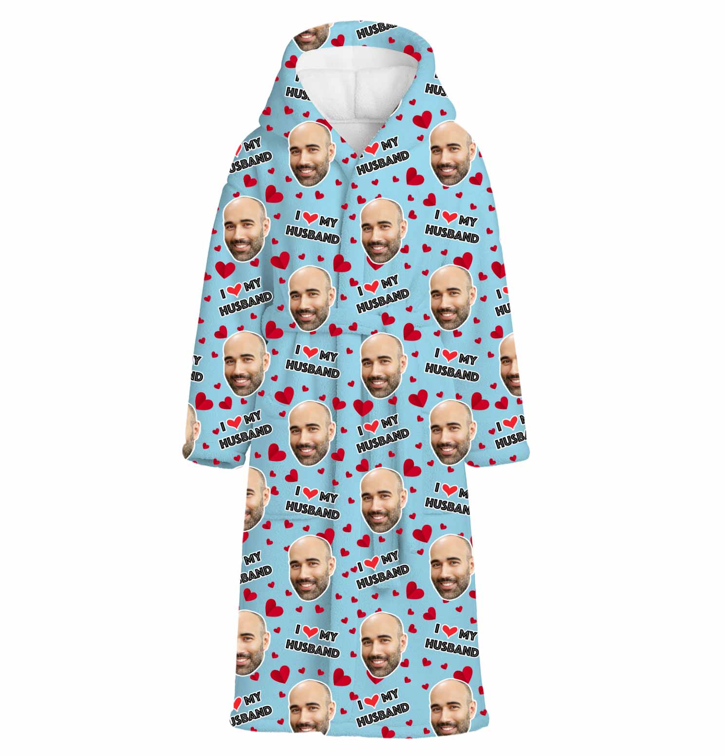 I Love My Husband Custom Robe