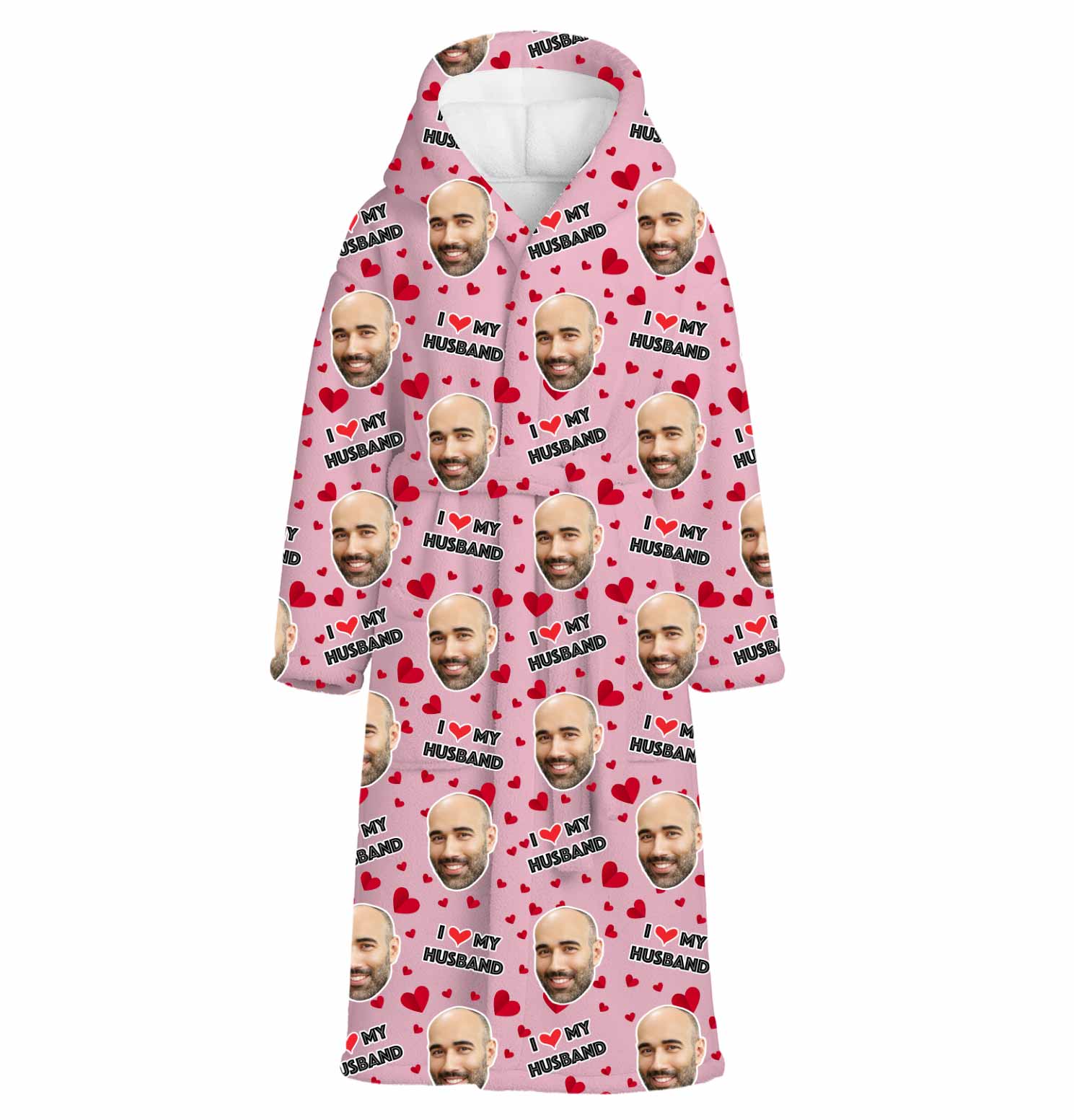 I Love My Husband Custom Robe