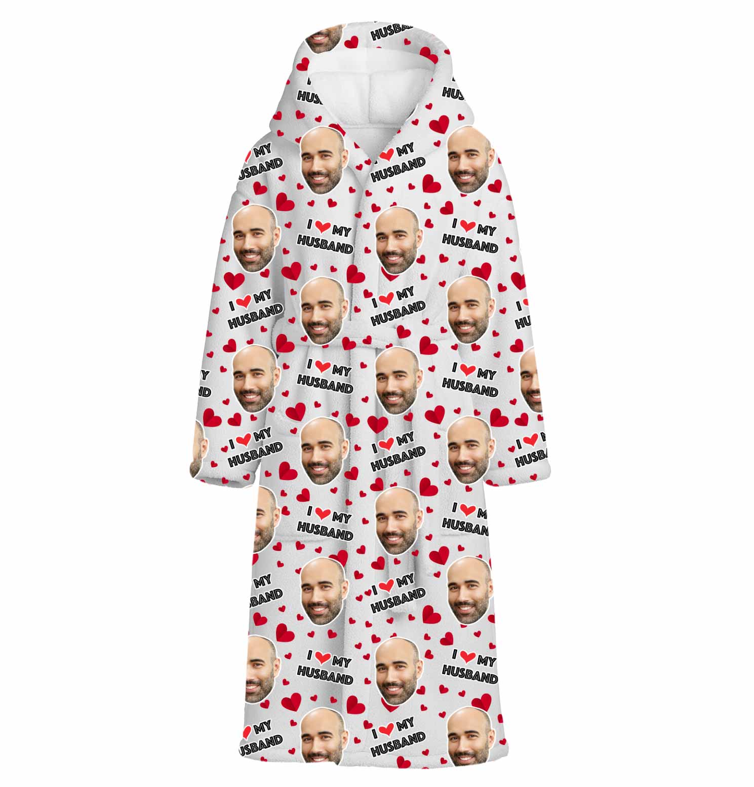 I Love My Husband Custom Robe