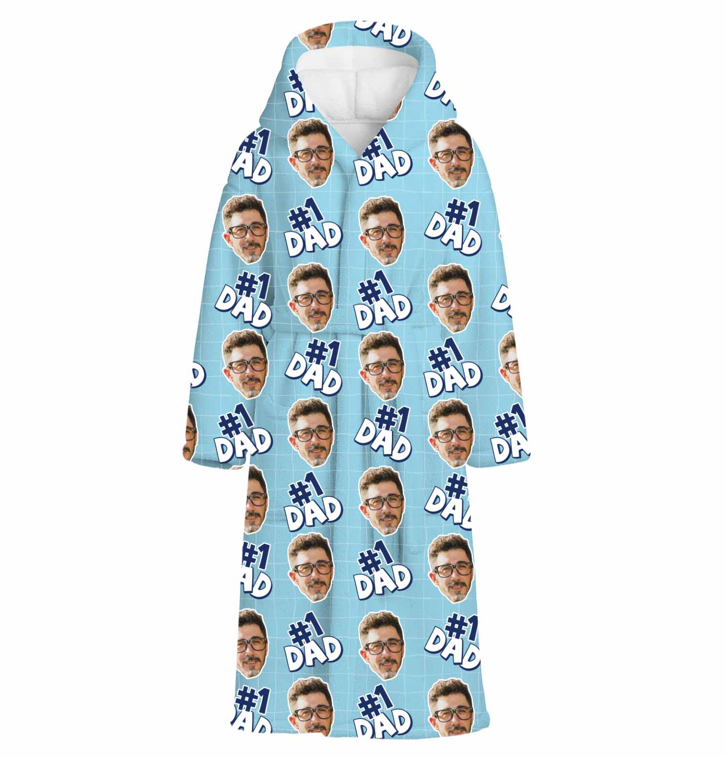 Number 1 Dad Custom Robe