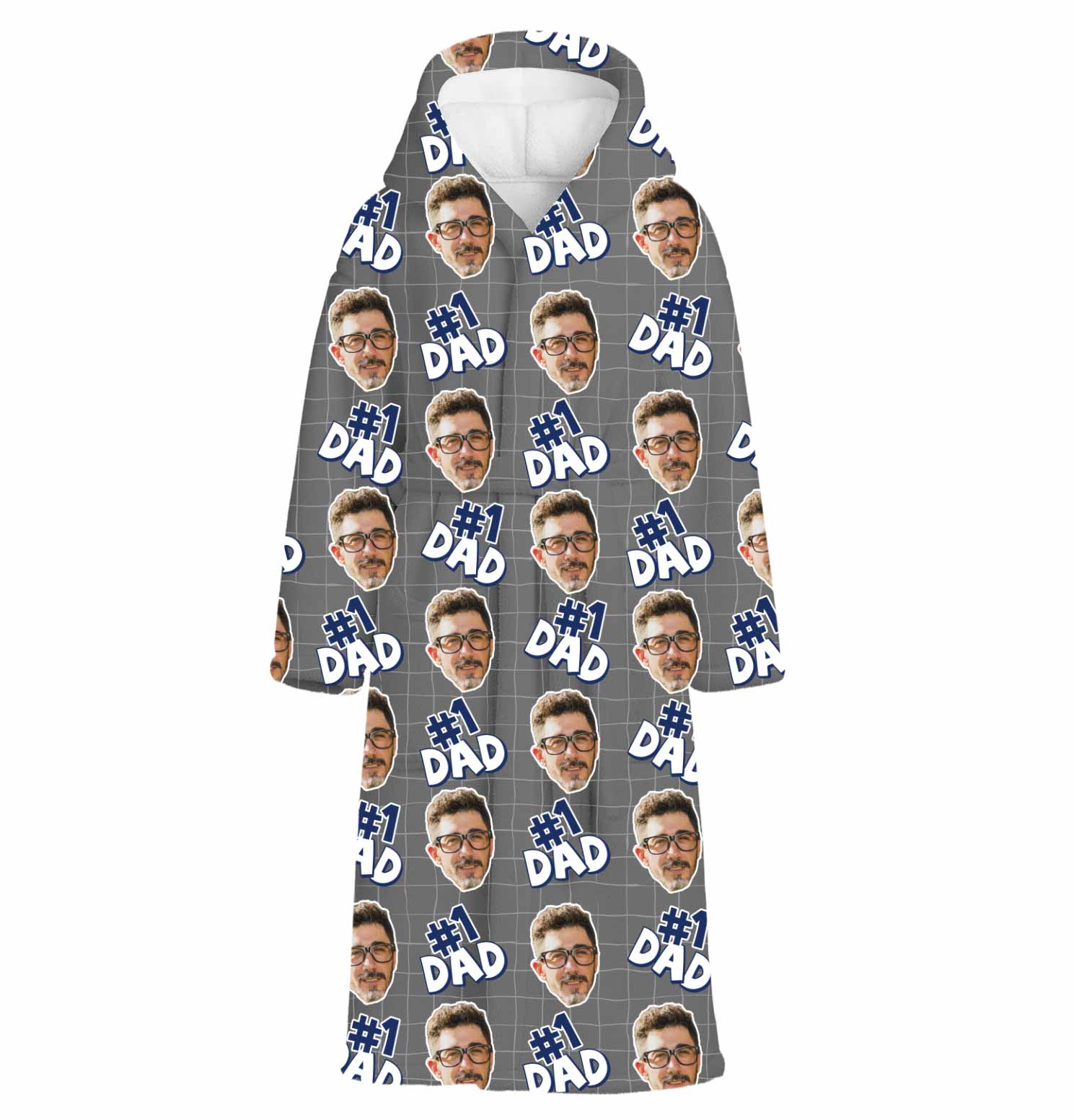 Number 1 Dad Custom Robe