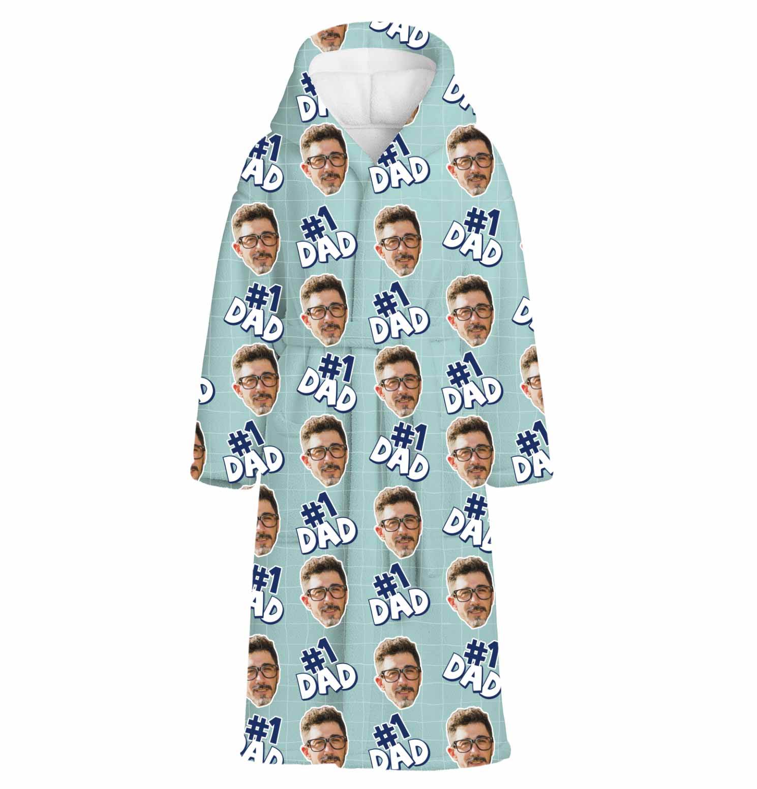 Number 1 Dad Custom Robe